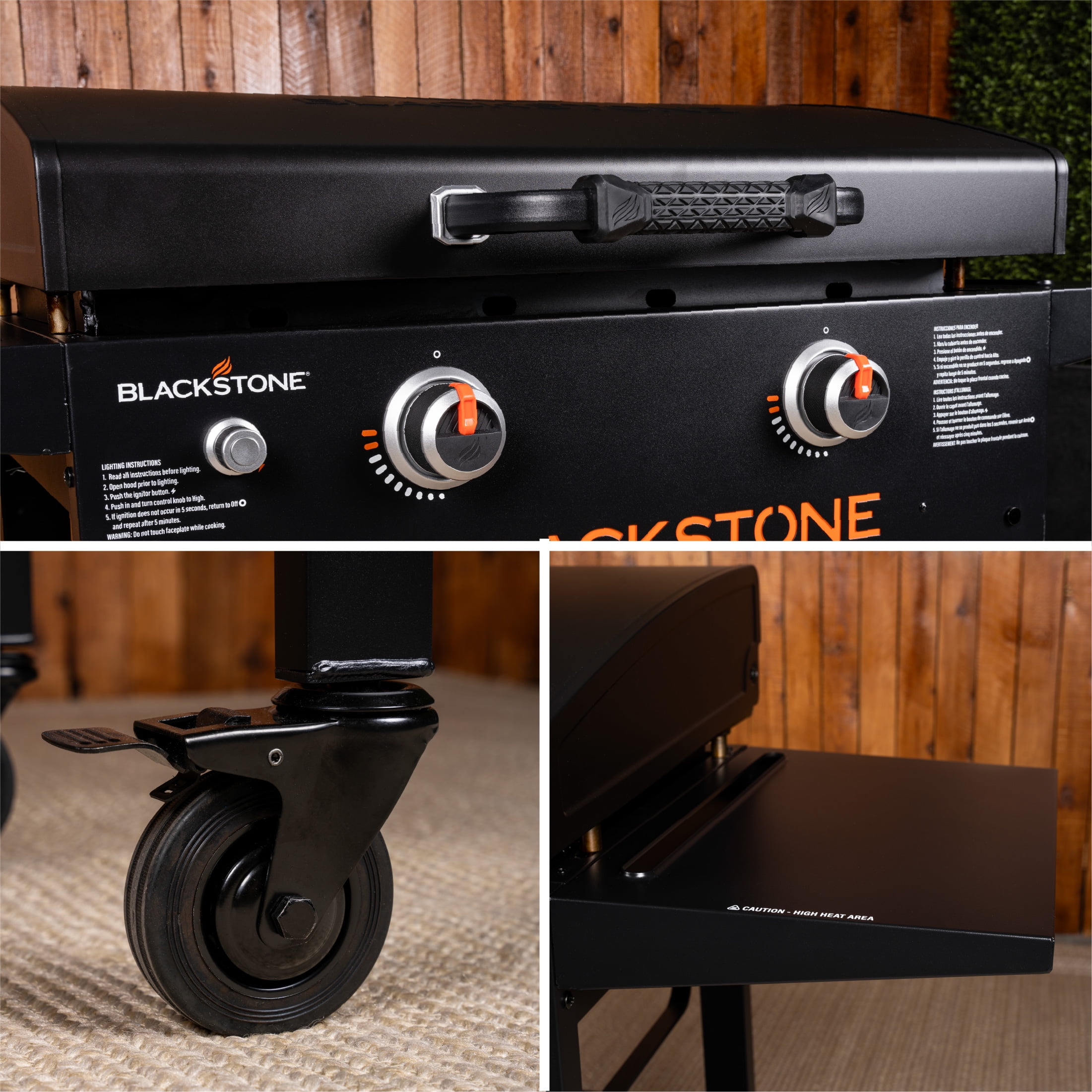 Blackstone Original Outdoor Griddle, 2-Burner Flat Top Grill with Hood (Black, 28 in) tkdfs