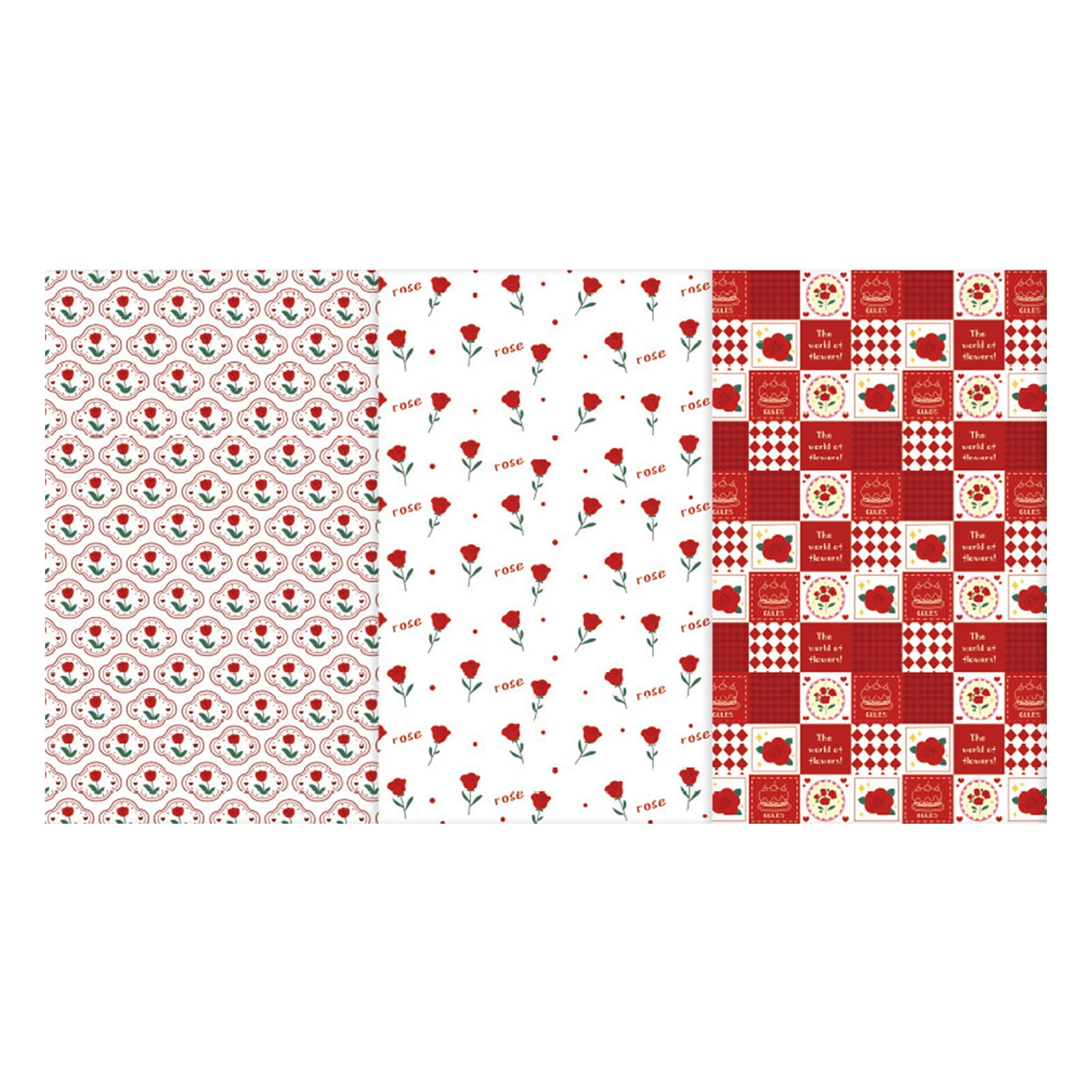 YUNAFFT Valentine's Day Decorative Scrapbook Paper Pack (Red Pink Heart, 6 Sheets, 27.5 in x 19.6 in) mifva