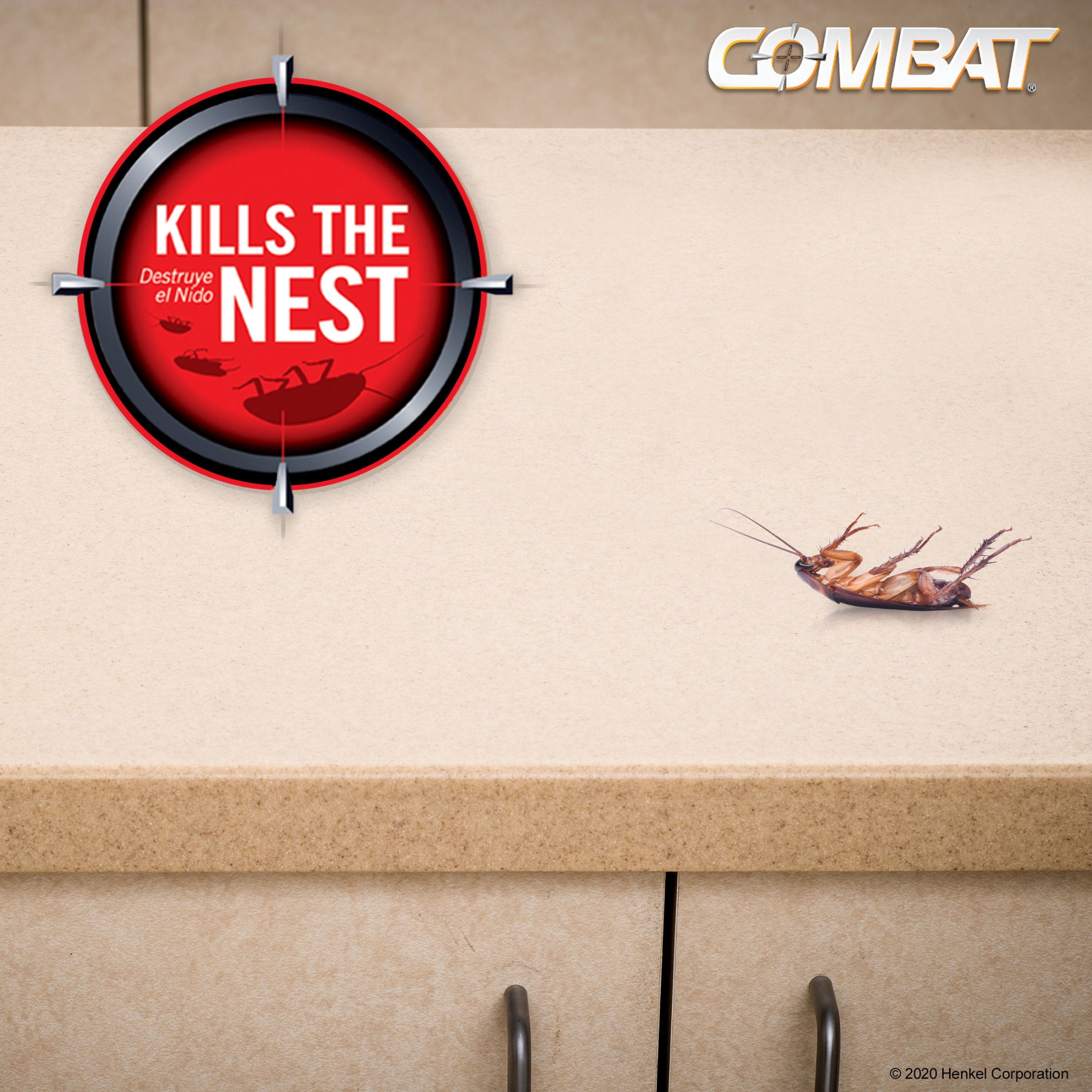 Combat Roach Killing Bait Stations for Small and Large Roaches (12 Count, 10 Pack) xvu9d