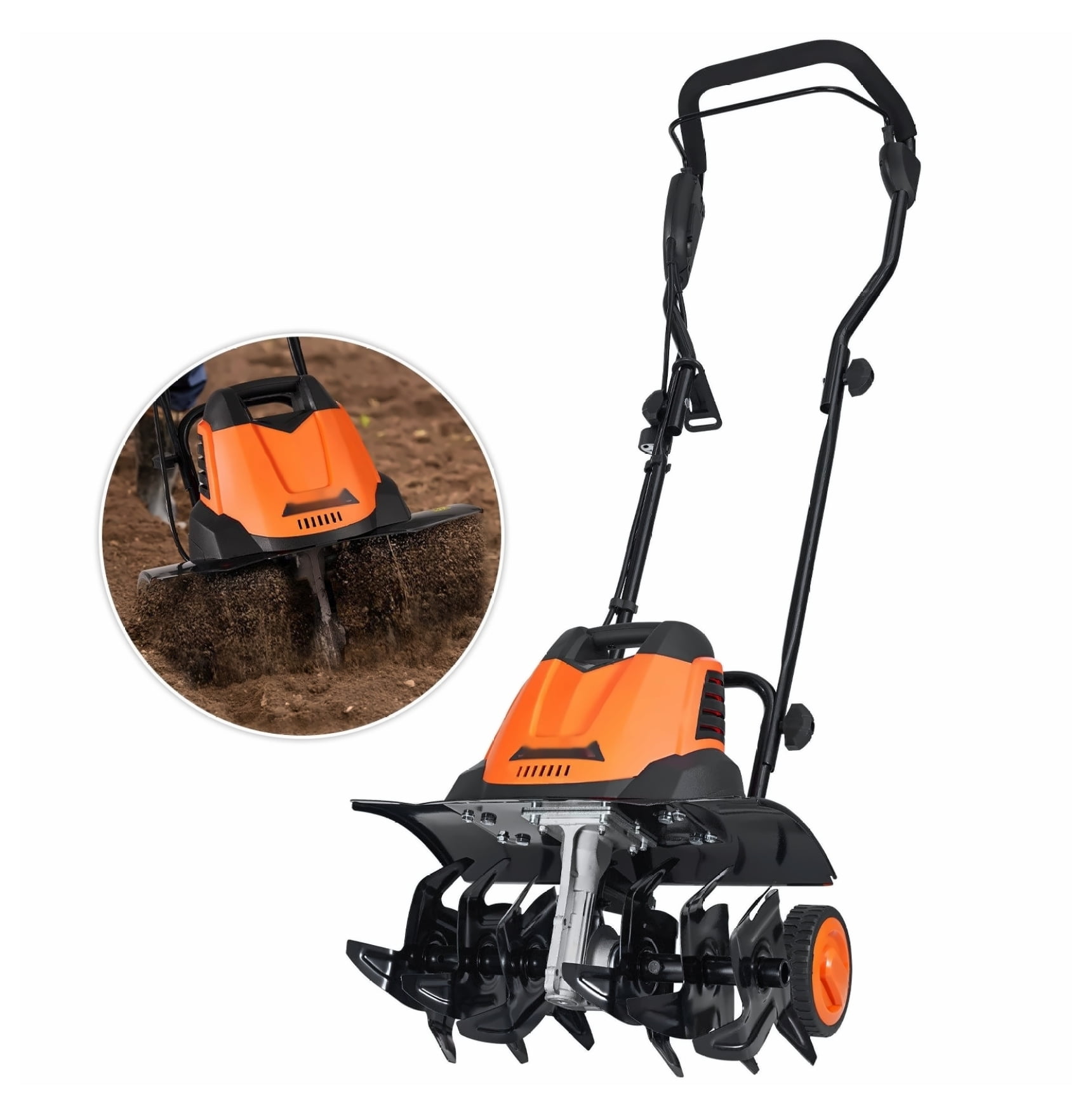 Earthwise 12 Amp Electric Tiller (18 in Width, 3.94 in Depth, Corded Garden Cultivator) 1p8wi