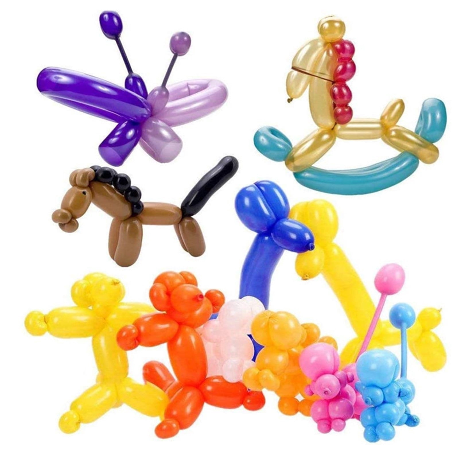 Kidyawn Twisting Balloons for Animal Modeling, Thickened Latex Magic Balloons for Party Decorations (Assorted Colors, 100 Pack) qafw0