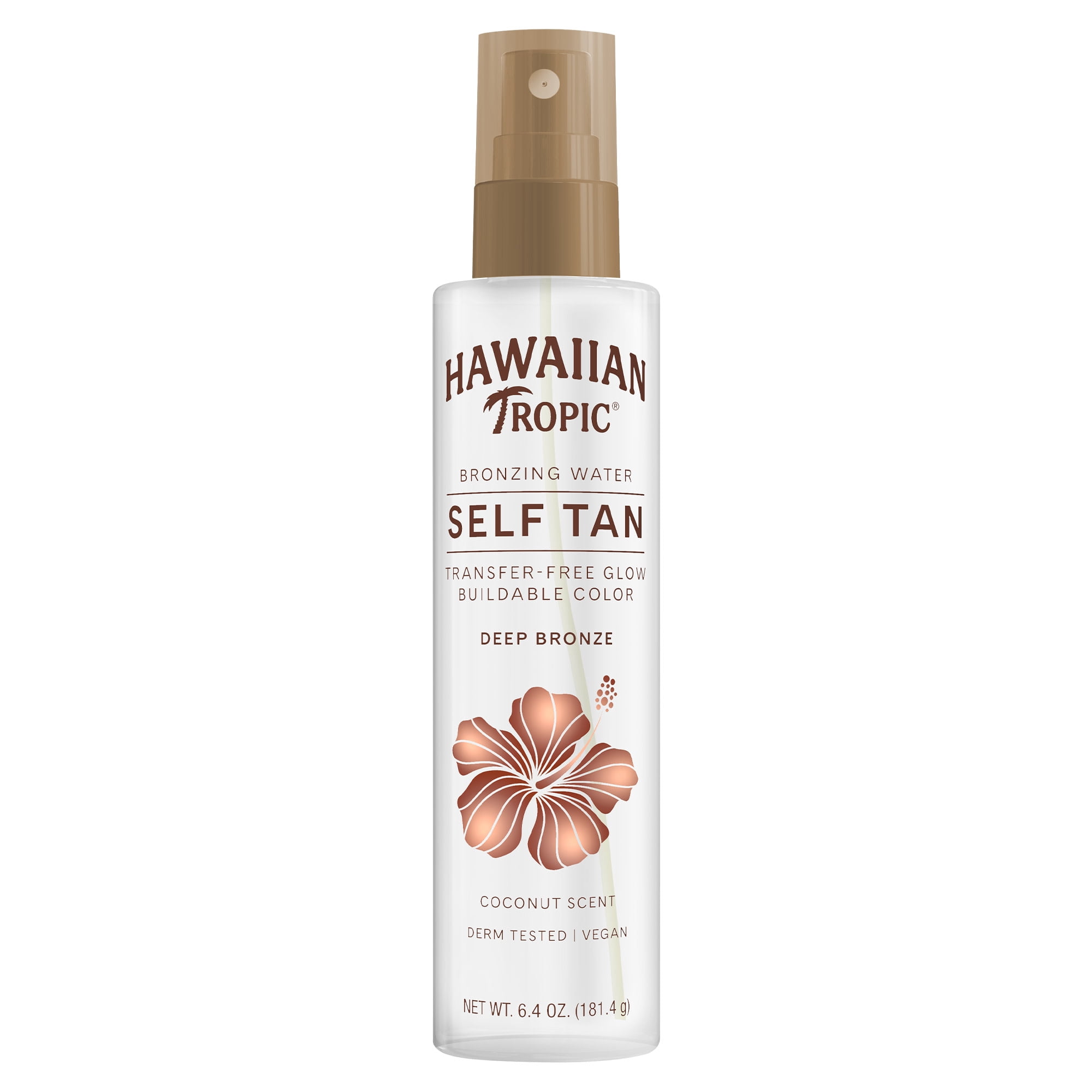 Hawaiian Tropic Self Tanning Water, Deep Bronze Sunless Tanner, Quick-Dry Formula (Clear, 6.4 oz) jvg9d