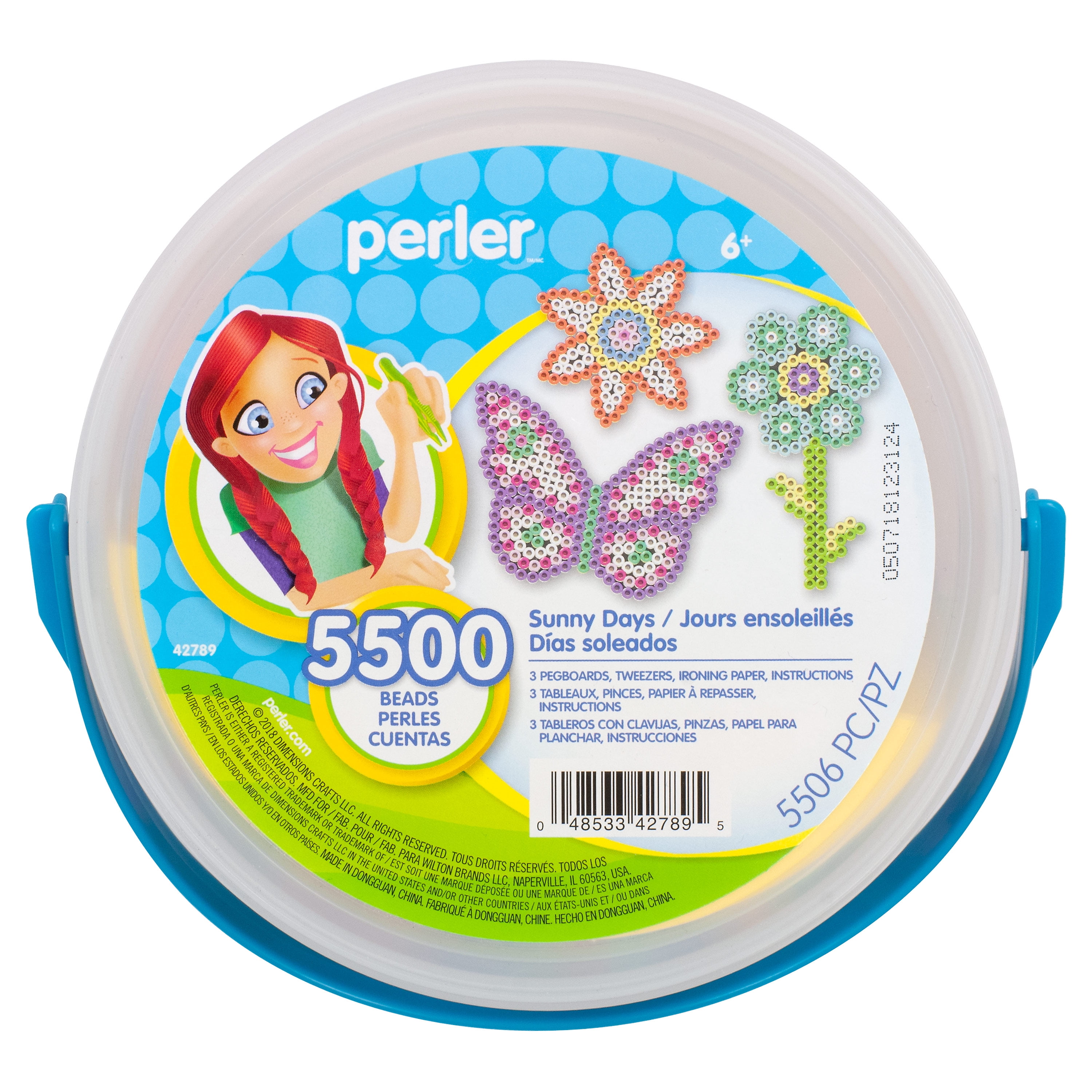 Perler Fuse Bead Kit, Sunny Days Activity Bucket, Creative Arts and Crafts Set (5506 pcs) ynn33