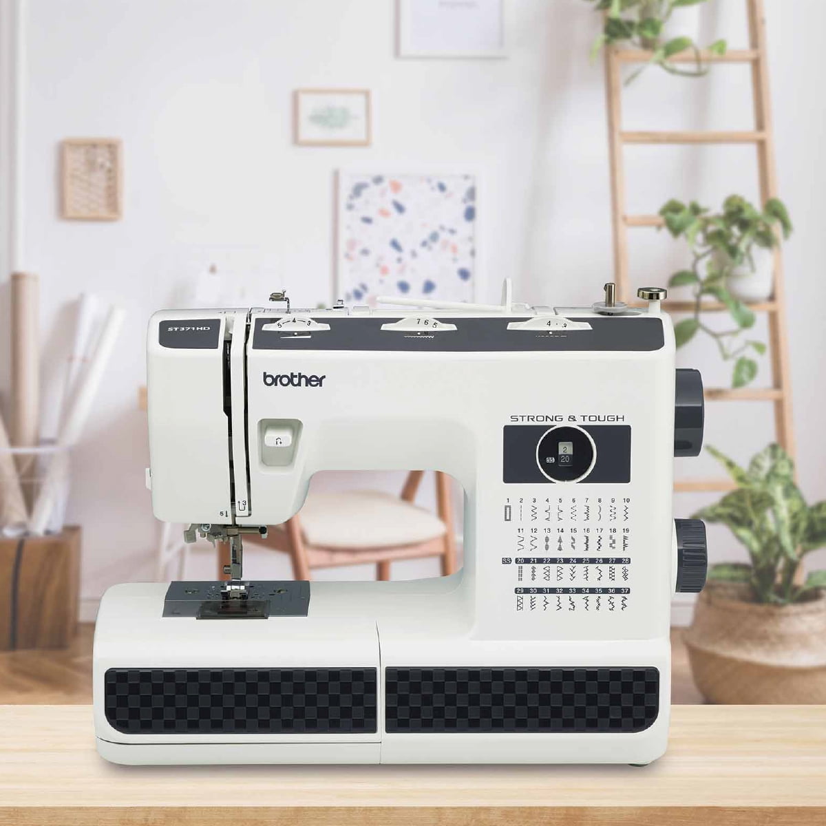 Brother ST371HD Strong & Tough Heavy-Duty Sewing Machine with 37 Built-in Stitches (14.3 lb) kw8lt