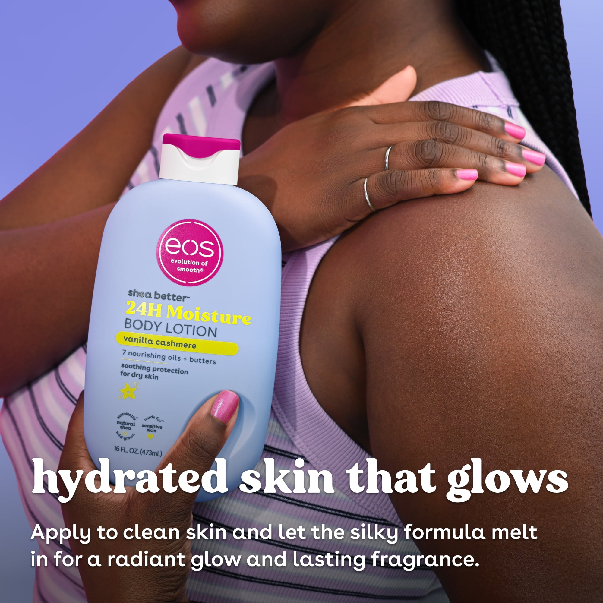 eos Shea Better Body Lotion, Vanilla Cashmere, Deep Hydration for Dry Skin (16 fl oz) u23lw
