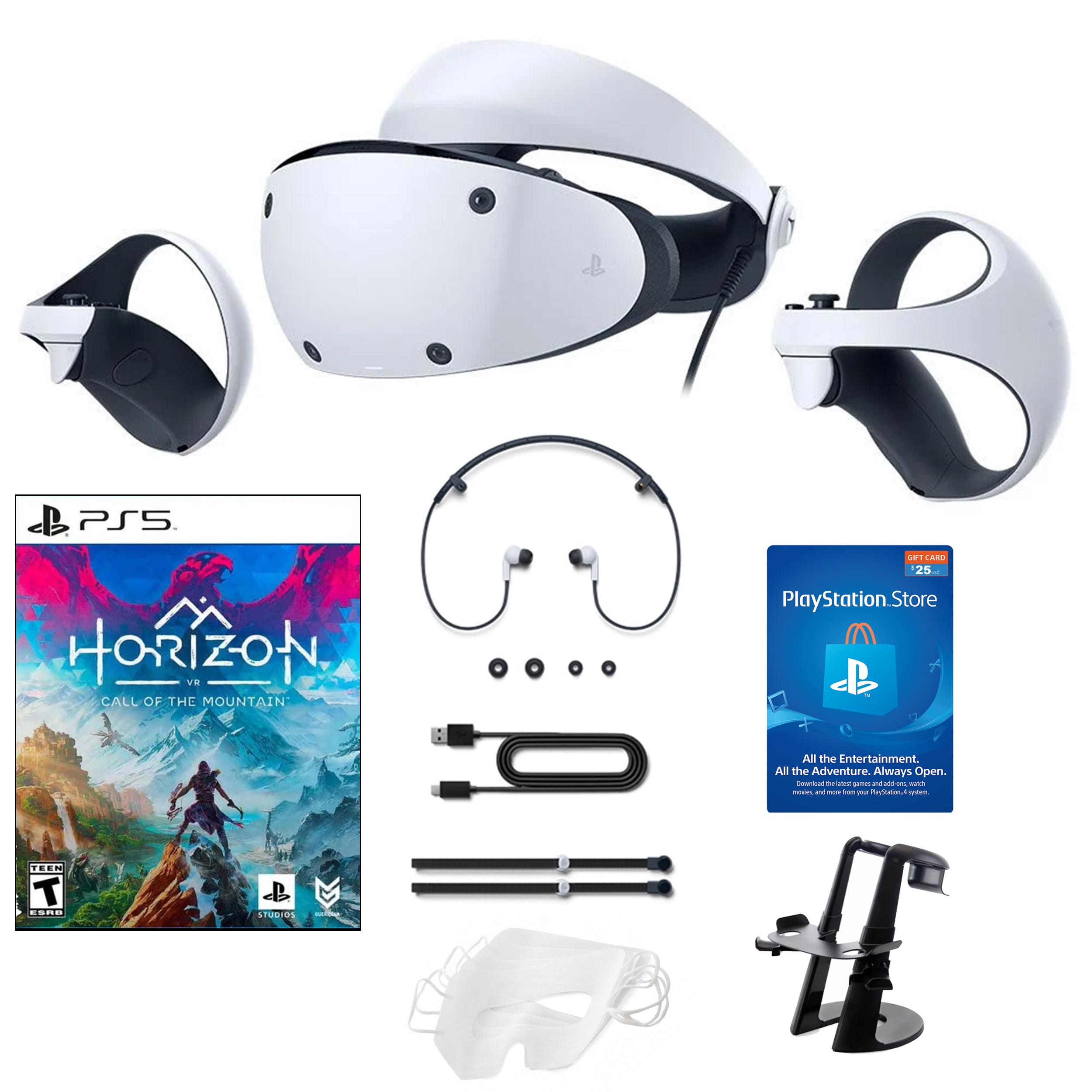 PlayStation VR2 Horizon Call of the Mountain Bundle with Sense Controllers (White, 1 Unit) adczx