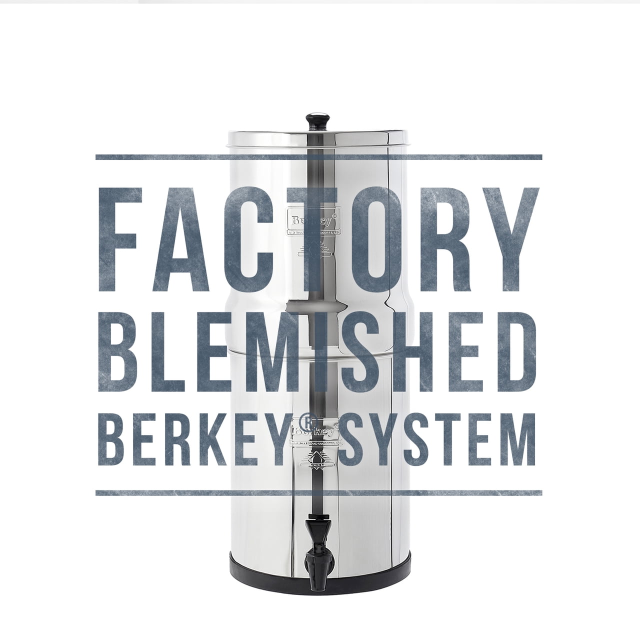 Berkey Big Water Filter System Stainless Steel Gravity-Fed Purifier (2.25 gal) vyqau