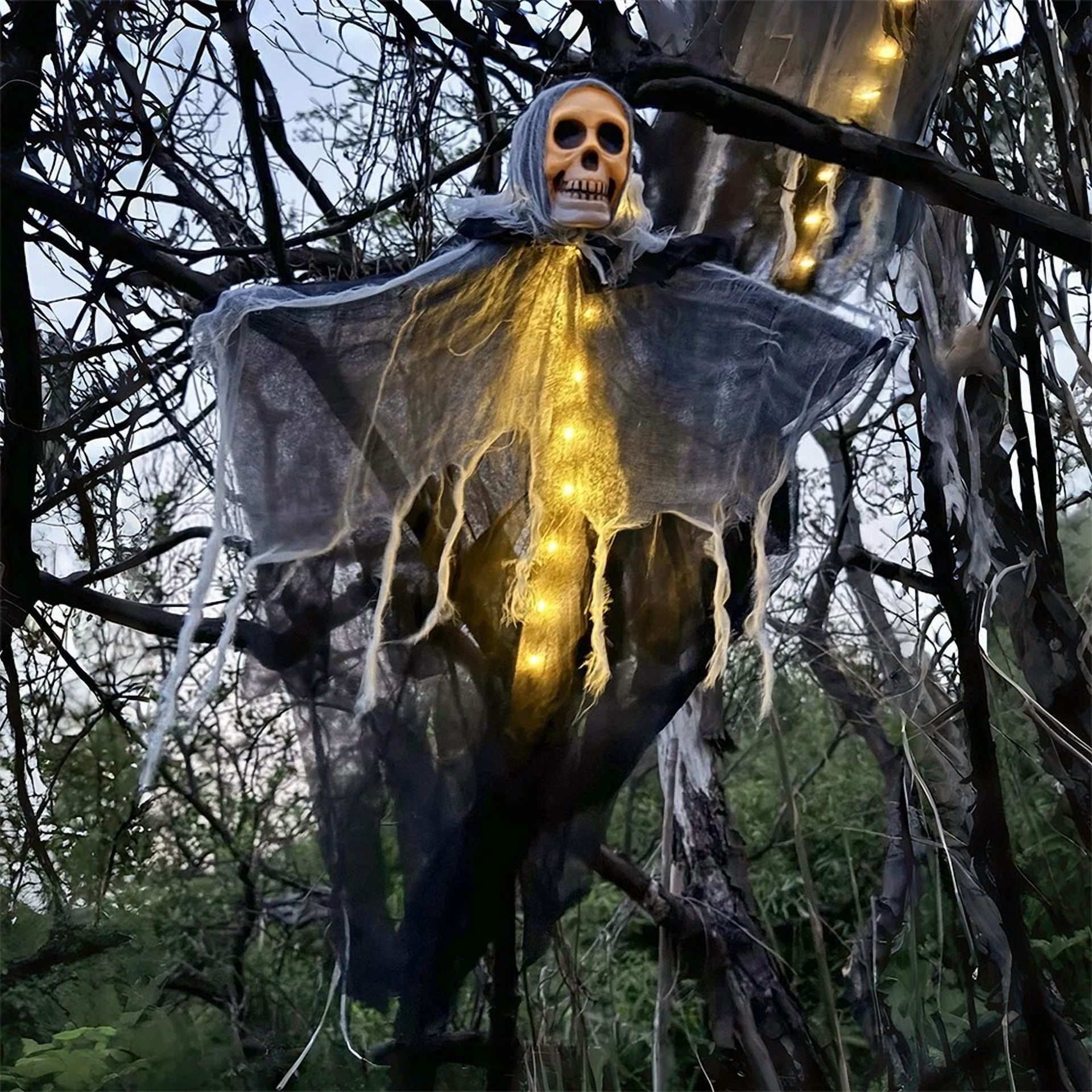 PURELY Halloween LED Light String Ghost and Skull Party Decor for Garden and Yard (10 ft) gi052