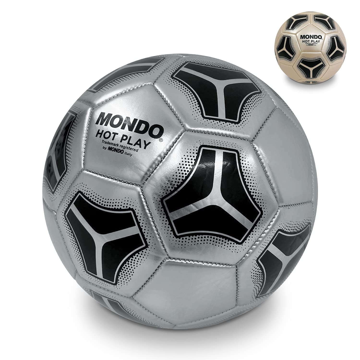 Mondo Toys Hot Play Stitched Soccer Ball Durable Outdoor Sports Training (Size 5, 14.1 oz) usf3z