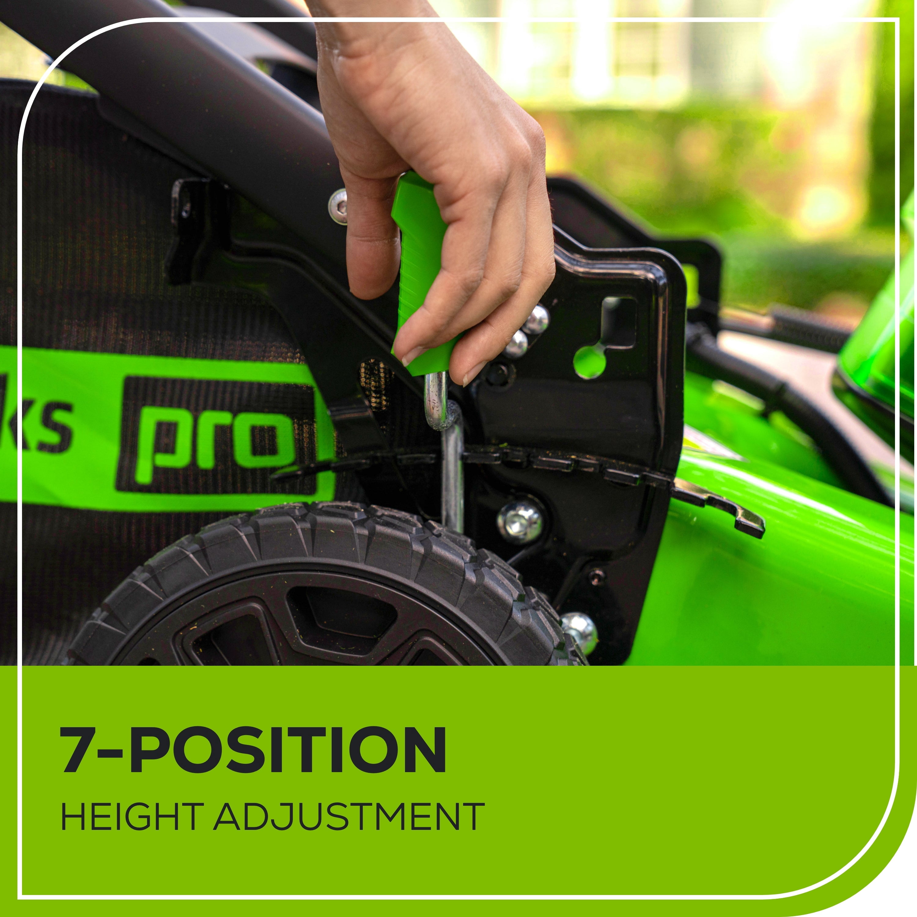 Greenworks 80V Cordless Self-Propelled Walk-Behind Lawn Mower (Green, 21 in) m3yts