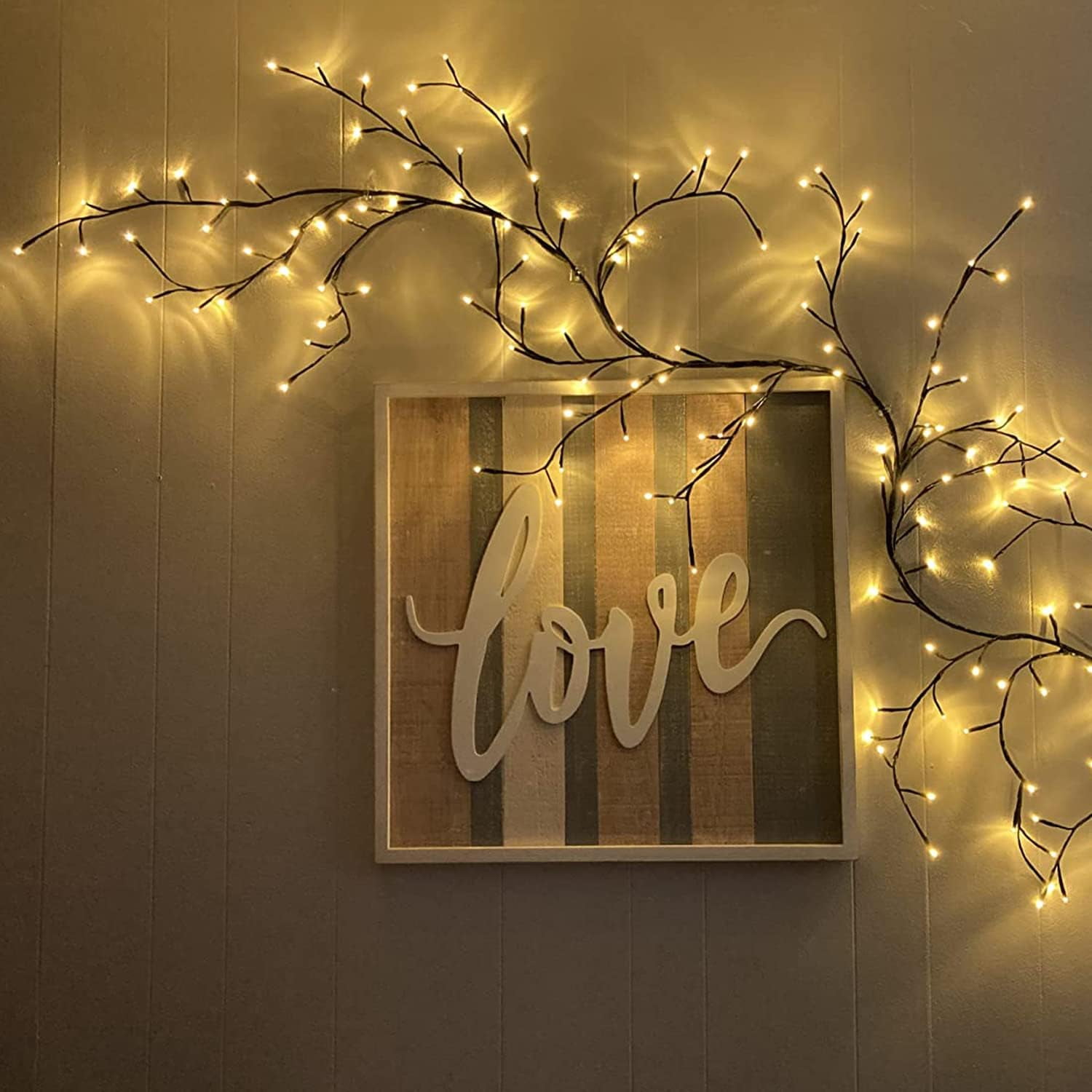 YSPUKY Enchanted Willow Vine Lights, LED Decorative Branch Light for Indoor Home Decor (Warm White, 6.2 ft) qsb2p