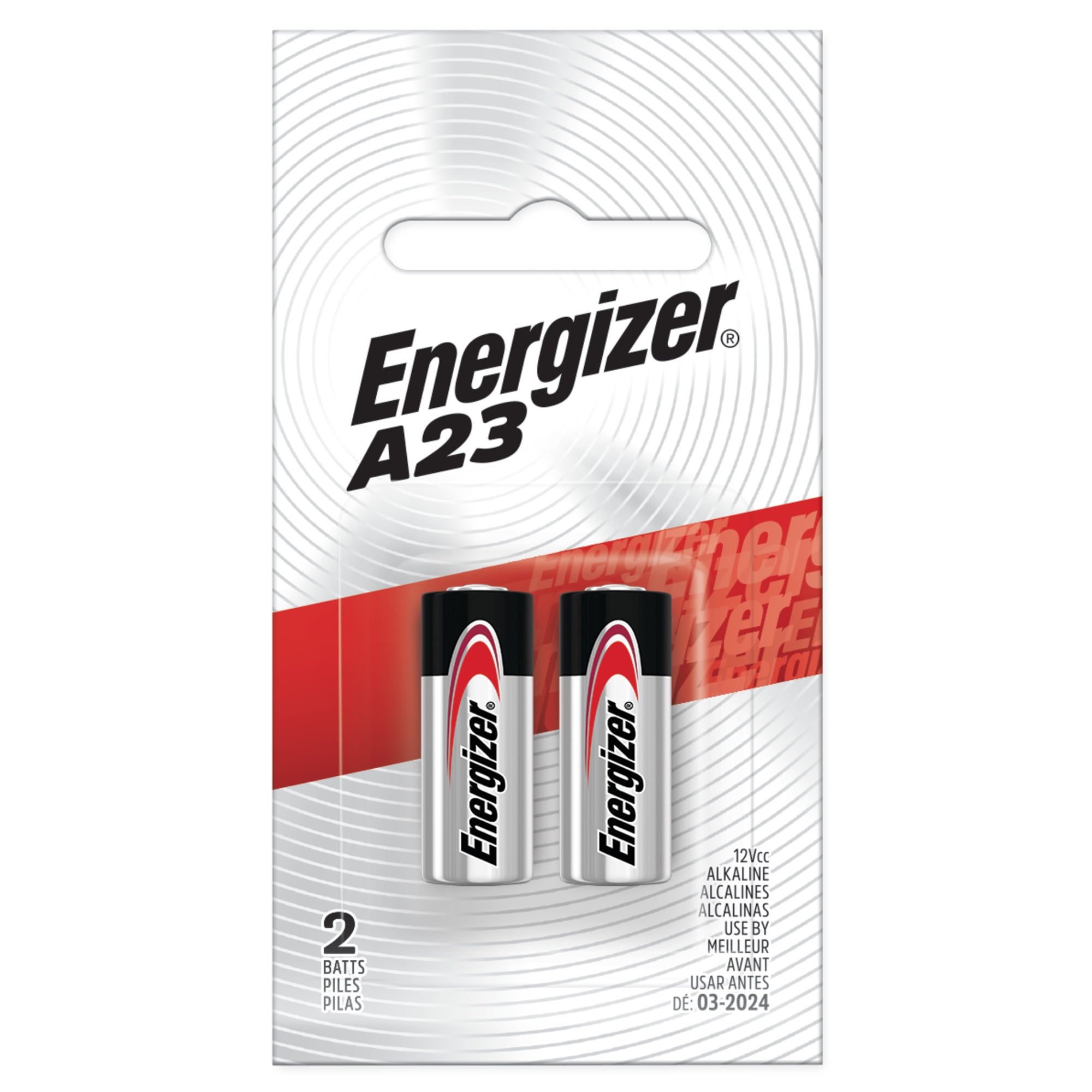Energizer A23 Miniature Alkaline Batteries (Long-Lasting Power, 2 Pack) 8hlht