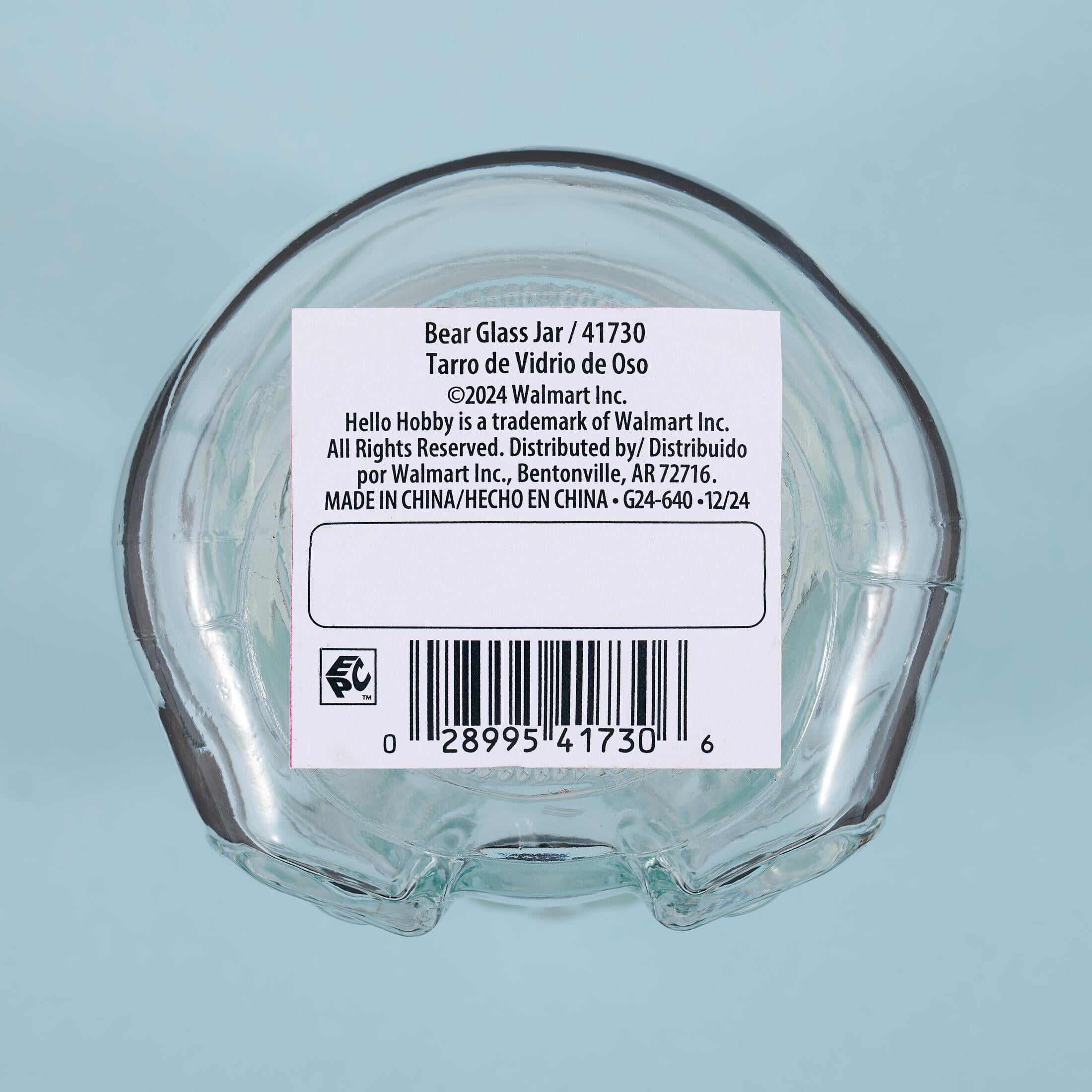 Hello Hobby Glass Bear Jar with Lid (Clear, 6.08 oz) rtn3n
