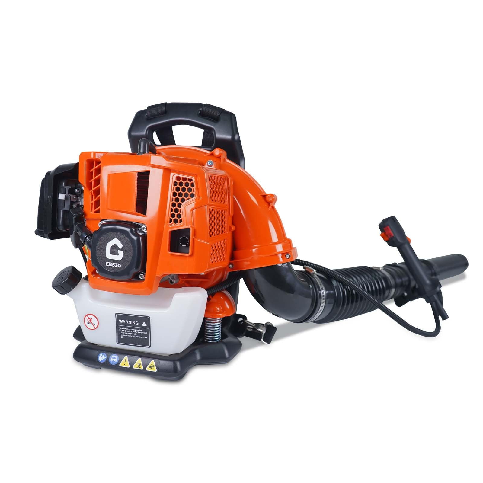 Juiluna 52CC Backpack Gas Leaf Blower, 2.2 HP 780 CFM 270 MPH Professional Lawn Care Tool (Orange, 52CC) f6y8j