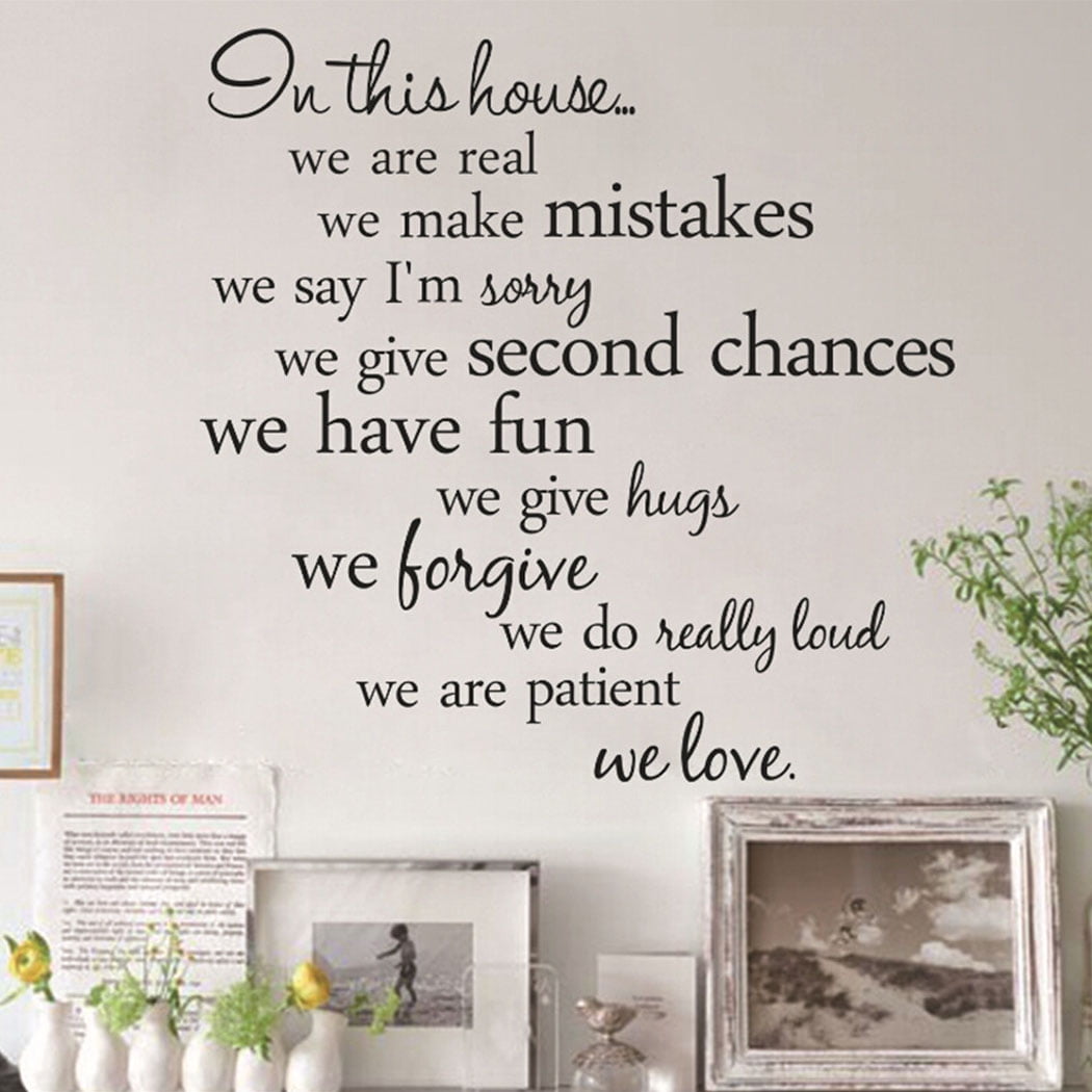Decalgeek Family Proverbs Wall Sticker Decal (Black, 24 in x 36 in) z80bh