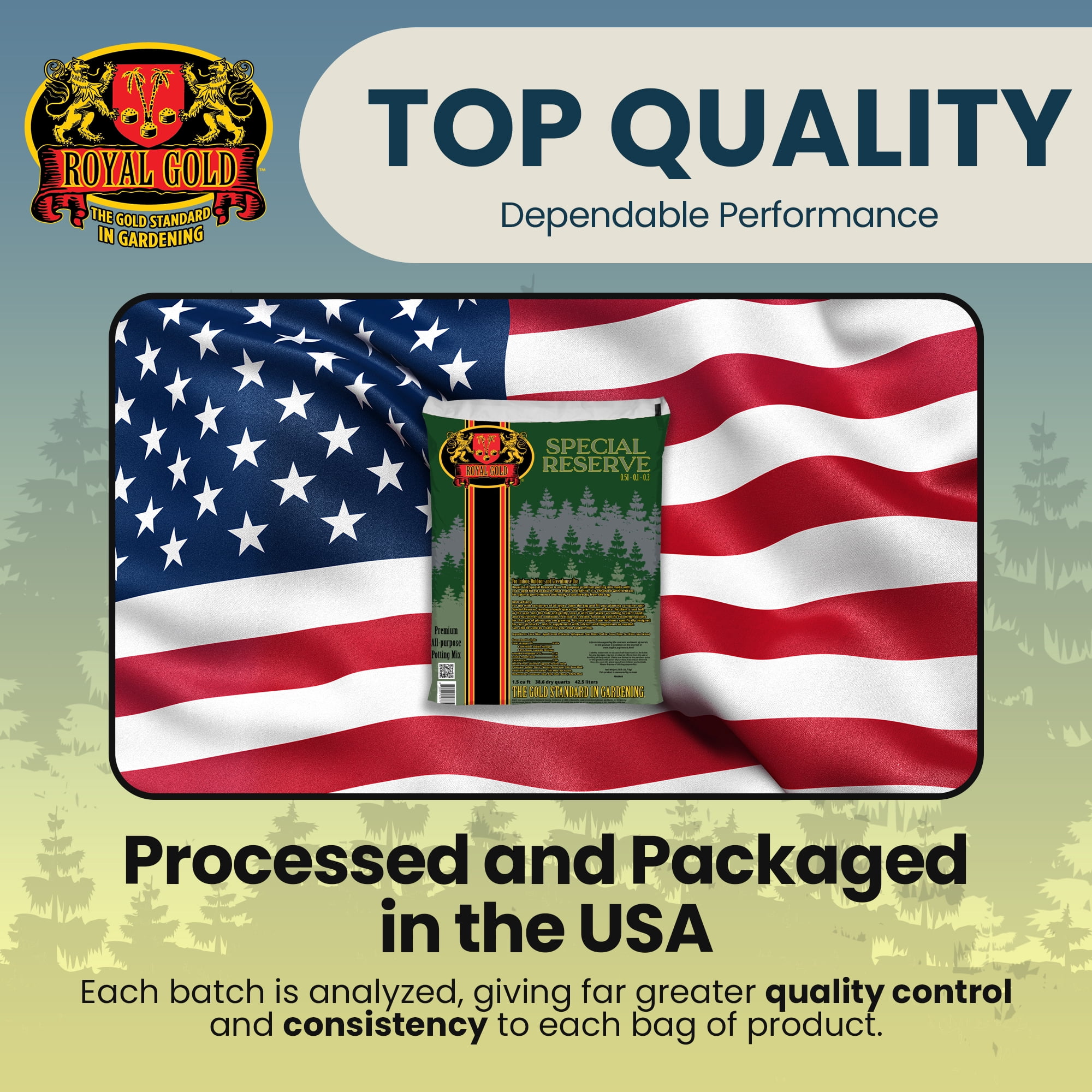 Royal Gold Special Reserve Premium Potting Mix, All-Purpose Soil for Indoor & Outdoor Container Gardens (1.5 cu ft) p5xfy