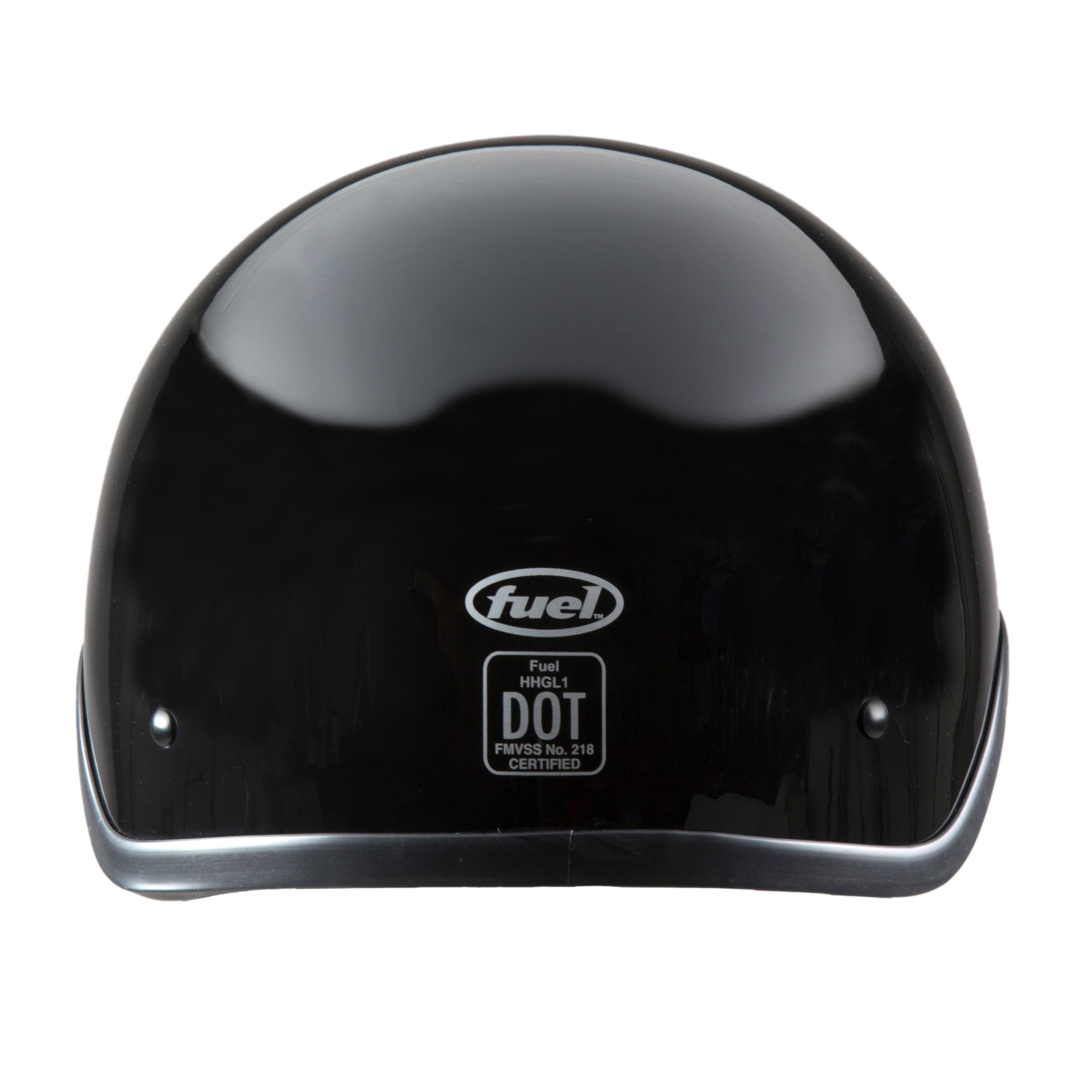 Fuel Helmets Adult Motorcycle Half Helmet, DOT Certified Safety Gear, Lightweight Protective Shell (Gloss Black, Medium) q23cr