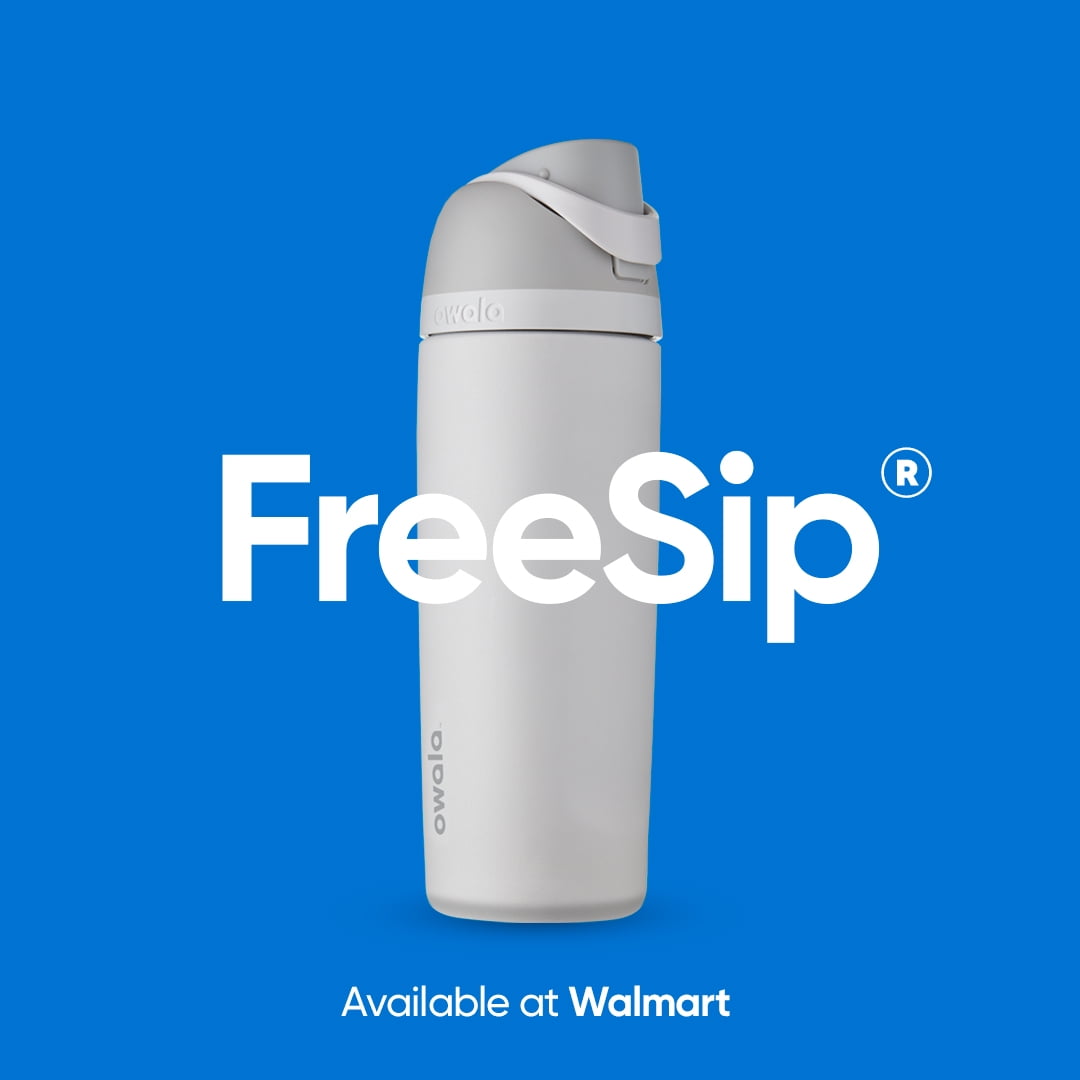 Owala FreeSip Insulated Stainless Steel Water Drinkware (Very Very Black, 24 oz) aiq3i