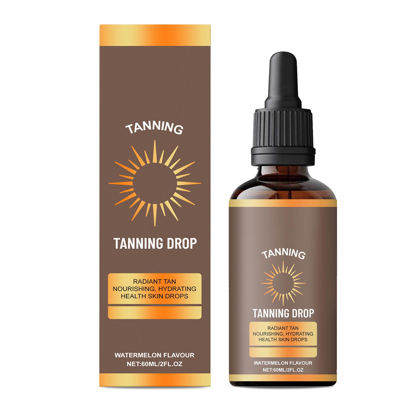Viwoeim Watermelon Self Tanning Drops, Natural Bronzed Glow Face and Body Tanning Solution (2 oz) 9mxyv