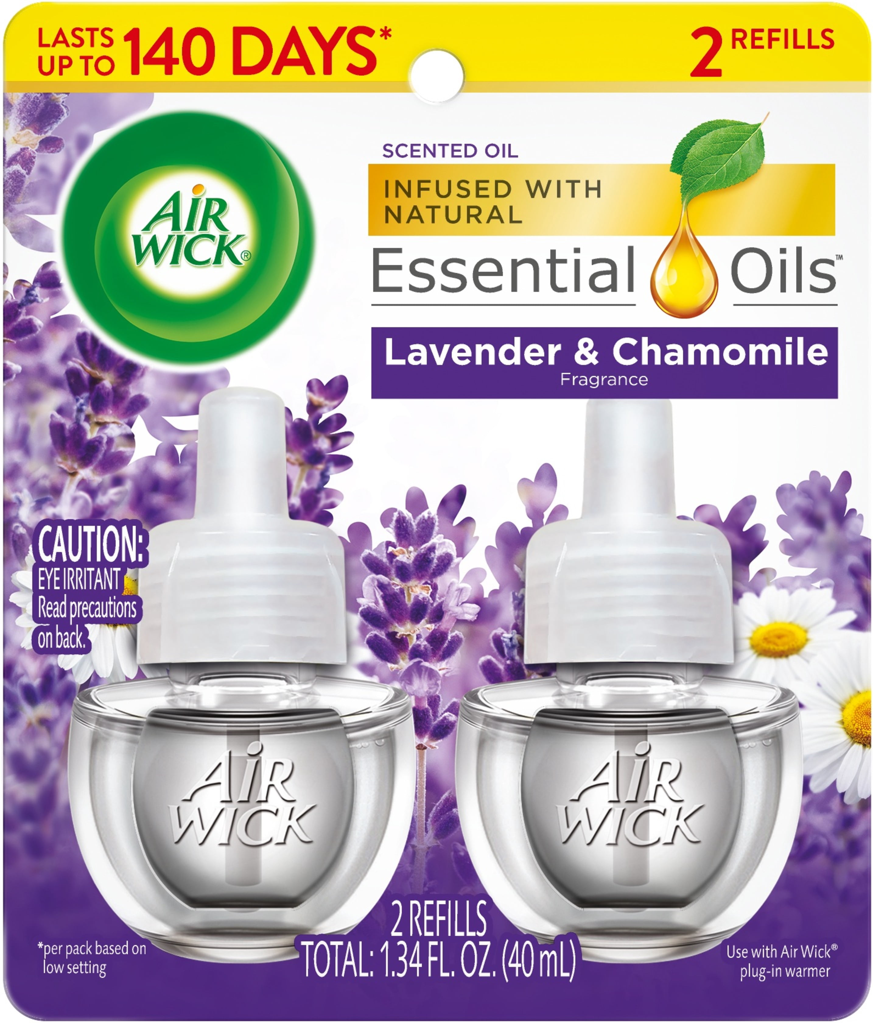 Air Wick Plug In Scented Oil Refill Lavender & Chamomile Air Freshener (Lavender & Chamomile, 2 Count) onftz
