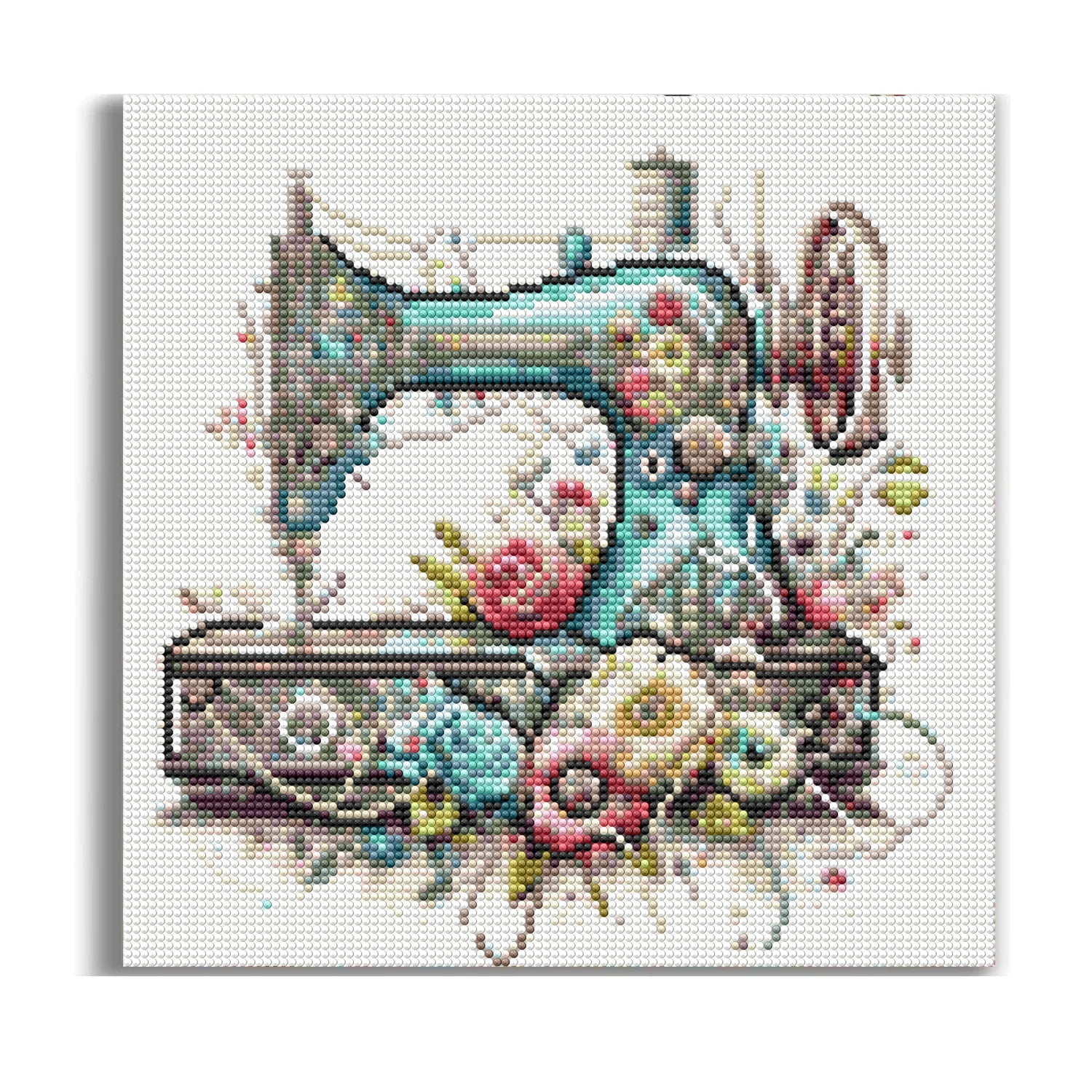 BYGFHLYW Sewing Machine Diamond Art Kit for Adults and Beginners (Full Round Drill, 13.8 x 13.8 in) fbov8