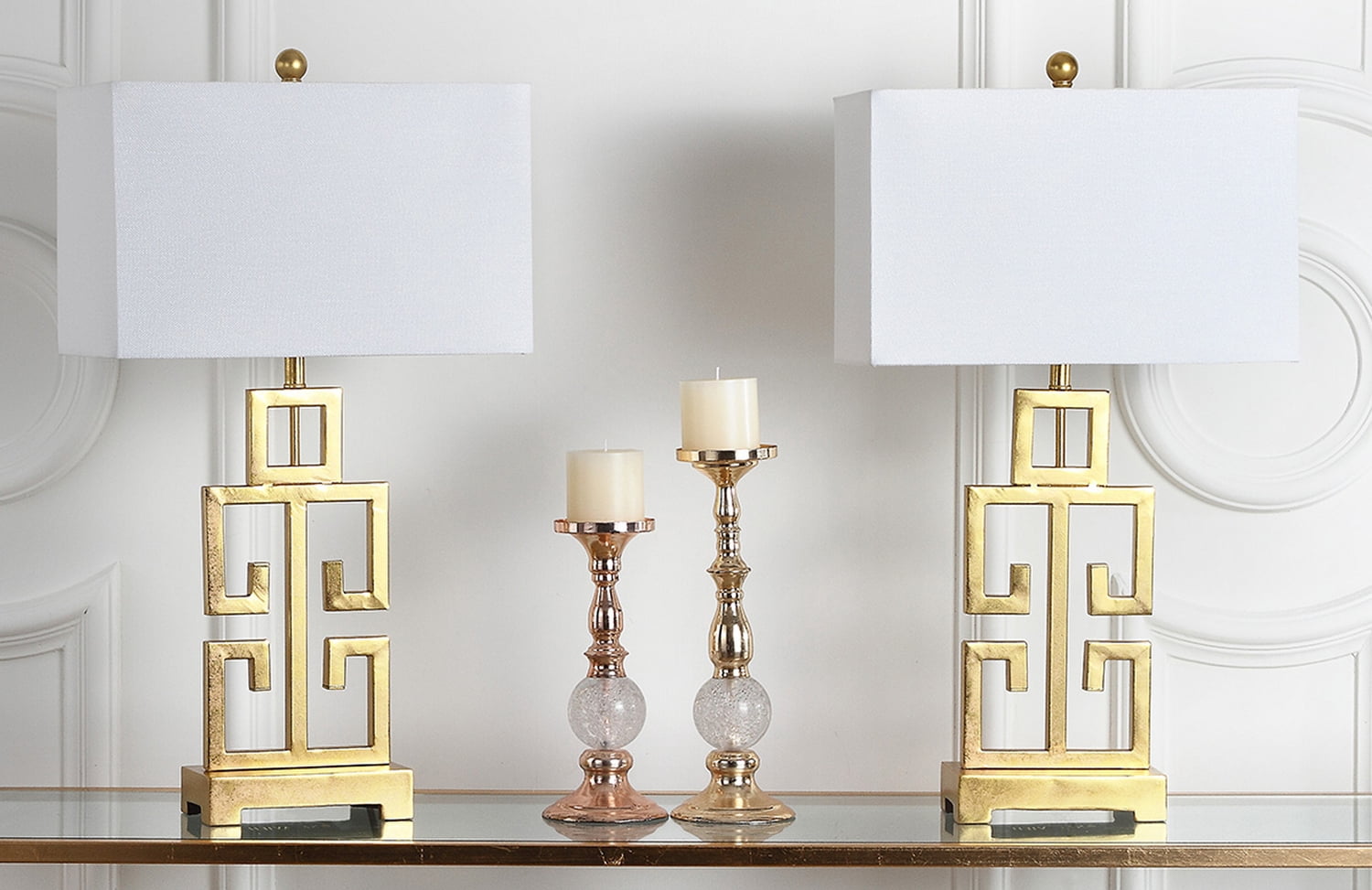 Safavieh Greek Key Table Lamp (Antique Gold, 29 in) 0d2fn
