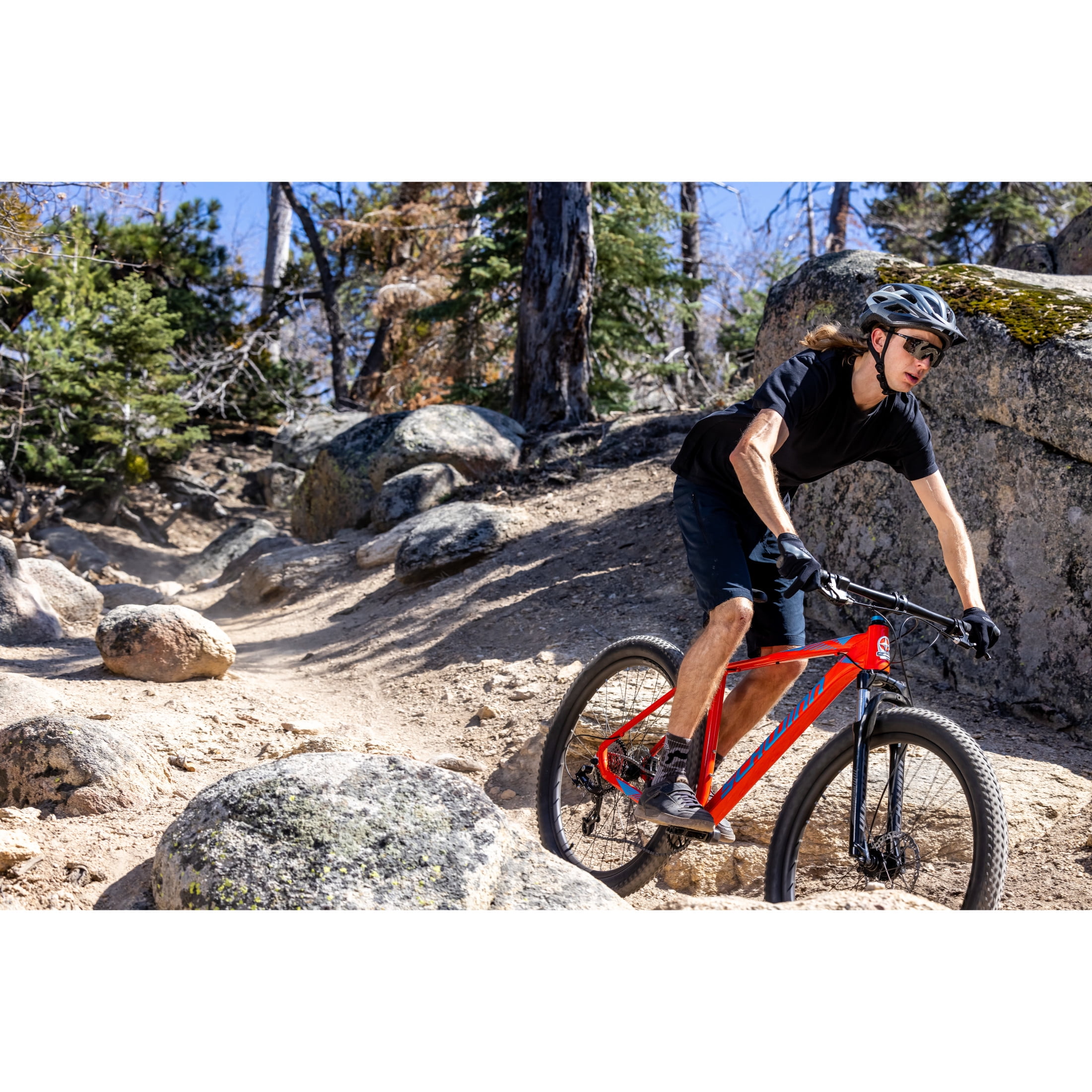 Schwinn Axum DP Mountain Bike, Durable Aluminum Frame, 29 in Wheels, 8 Speeds (Red, 19 in Frame) zgxuw