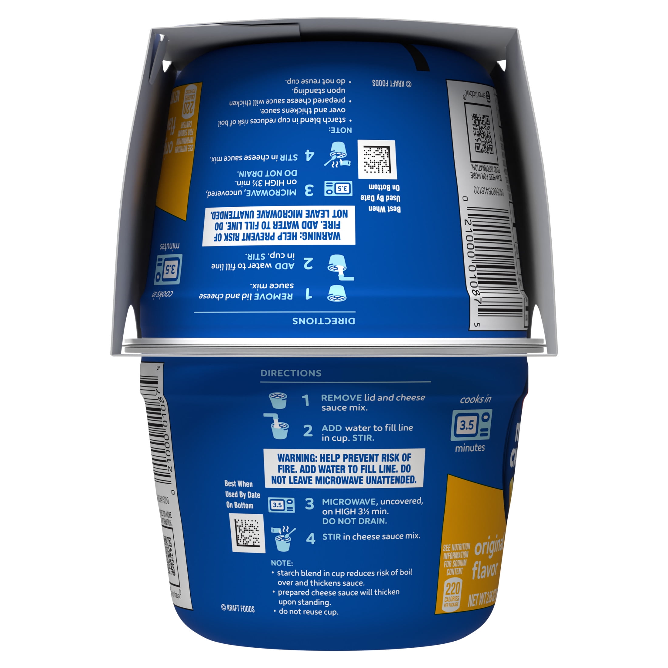 Kraft Original Macaroni and Cheese Dinner Cups (4 Pack, 2.05 oz Each) 4juec