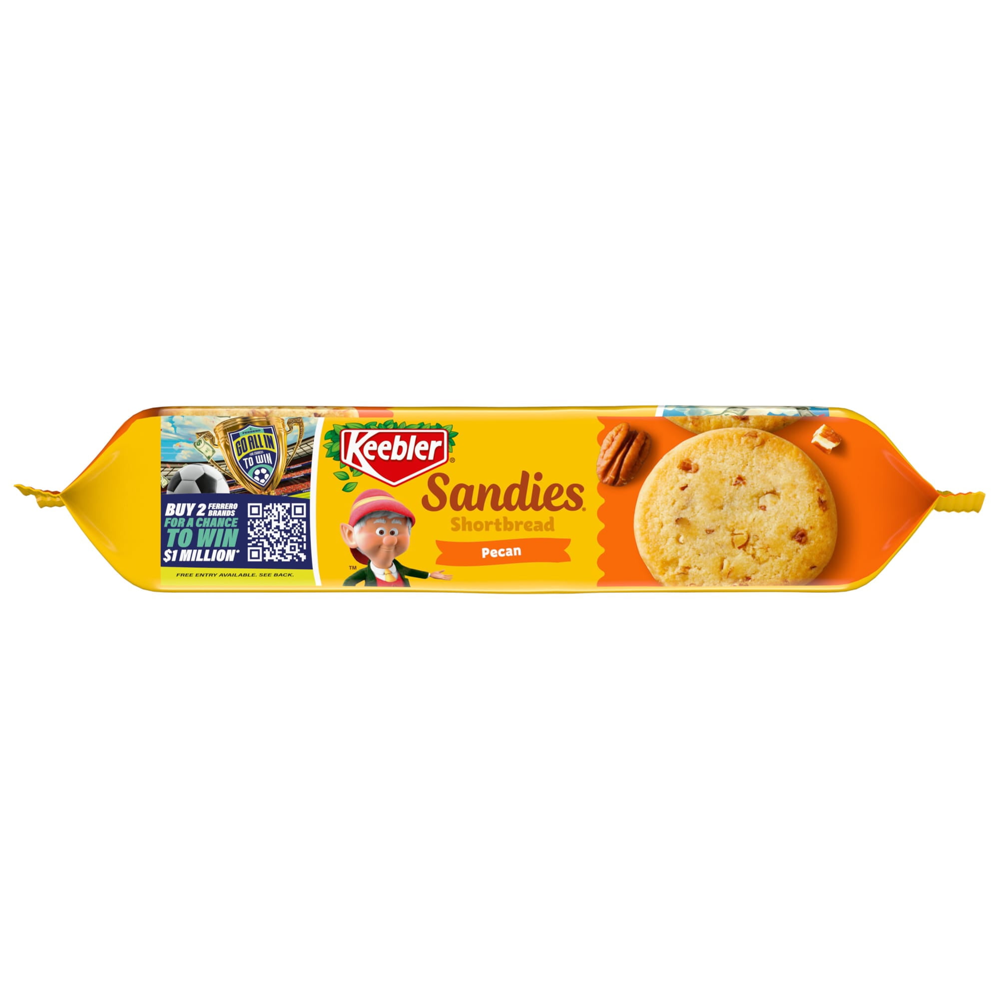 Keebler Sandies Pecan Shortbread Cookies, Rich Buttery Flavor with Crunchy Pecans (11.3 oz) qh2kp