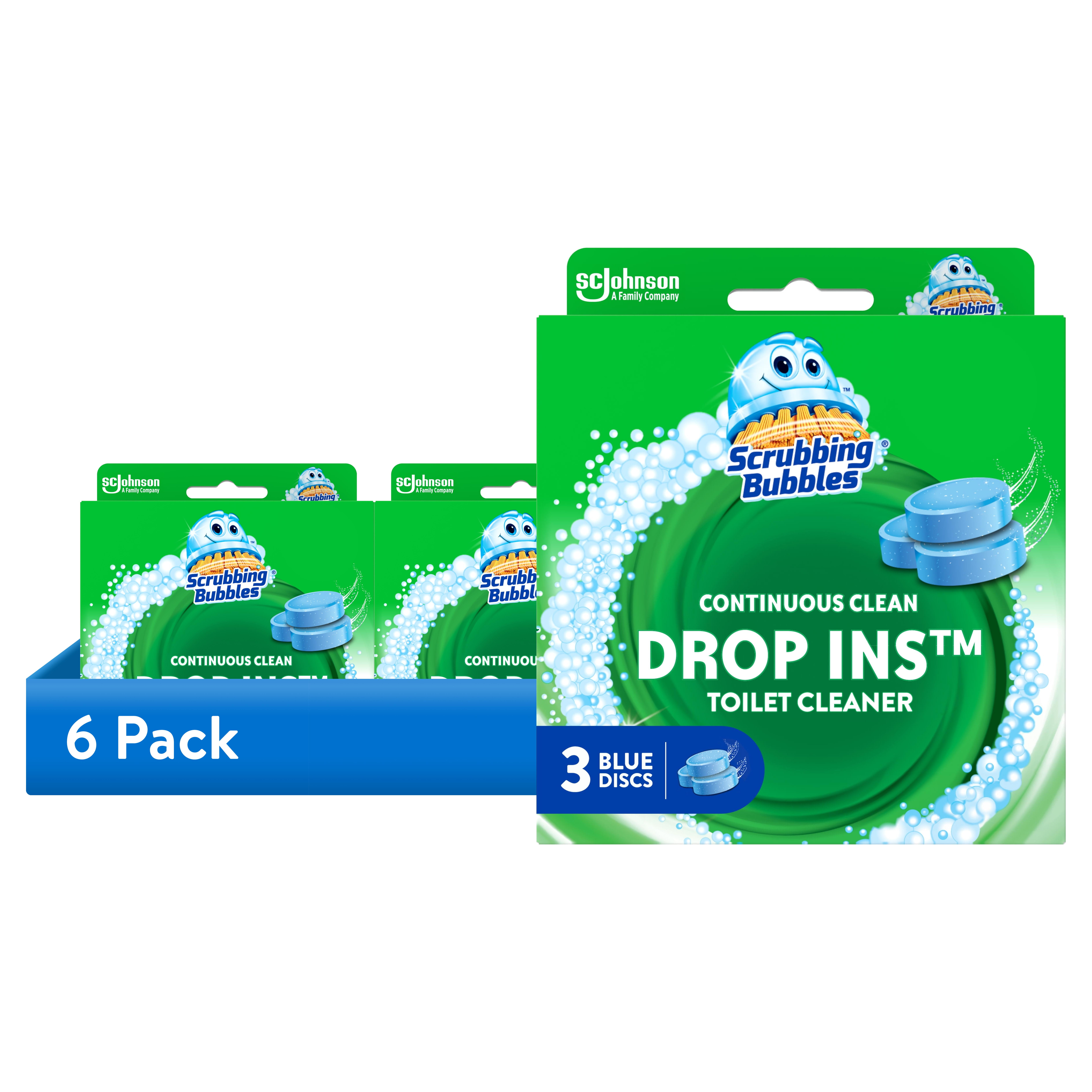 Scrubbing Bubbles Continuous Clean Toilet Drop-Ins, Stain-Fighting Tablets (6 Pack, 18 Count Total) tatf6