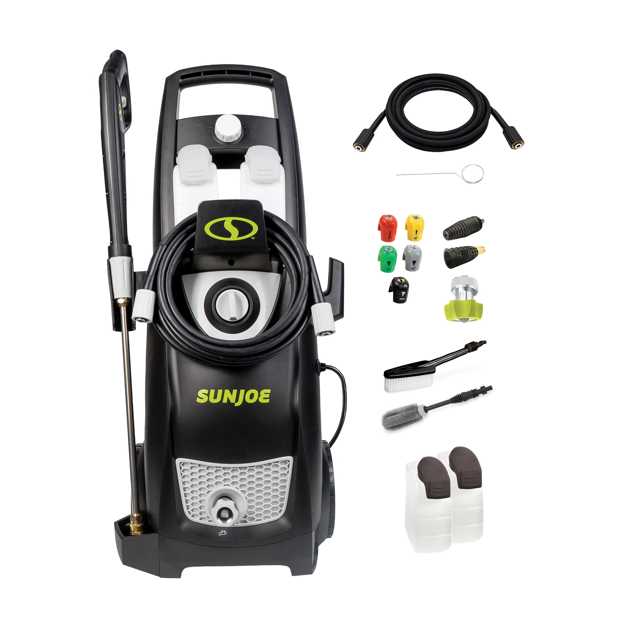 Sun Joe Electric Pressure Washer, Heavy-Duty Portable Power Washer with Wheels (Green, 2030 PSI) pojic
