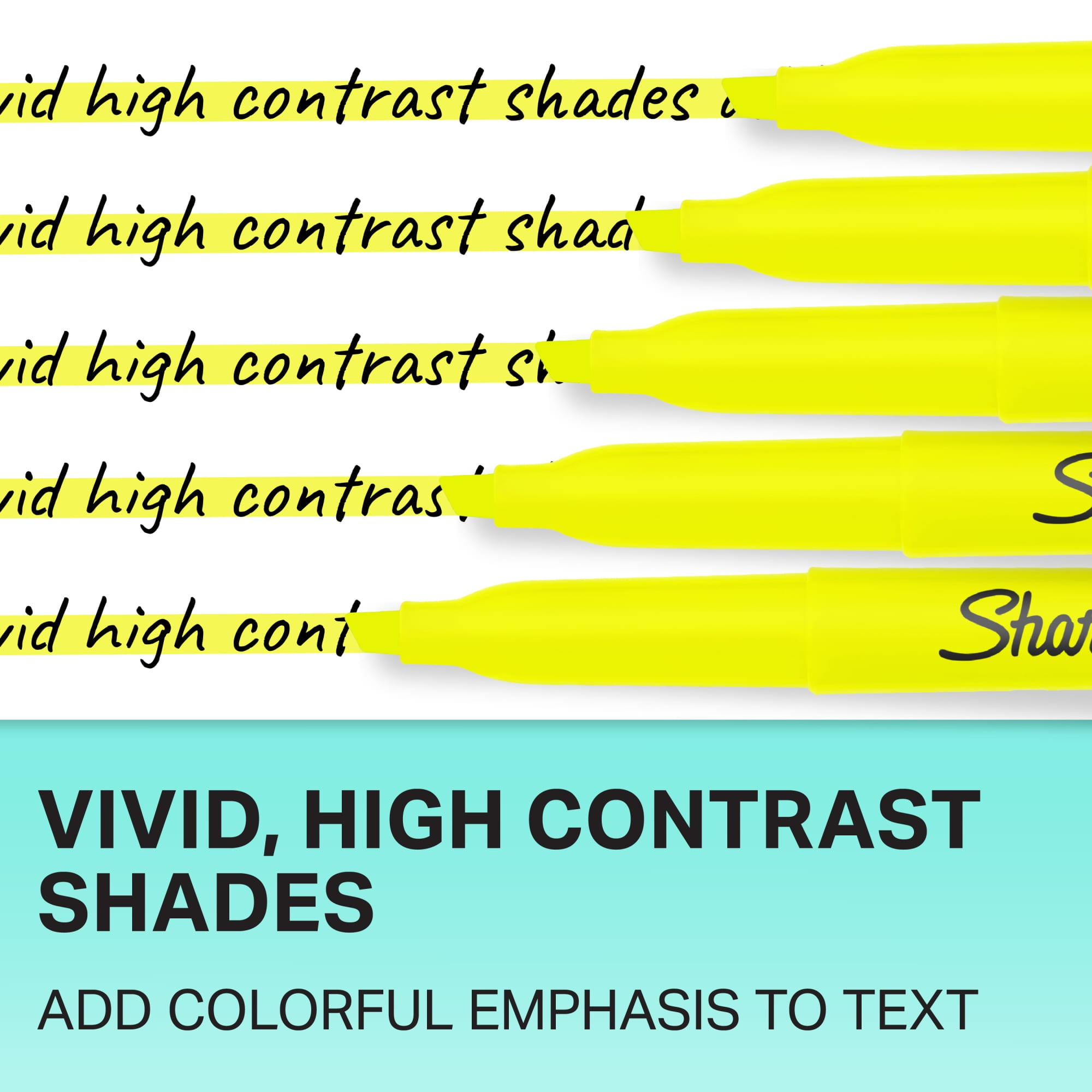 Sharpie Pocket Highlighters, Chisel Tip, Smear-Resistant Ink (Fluorescent Yellow, 12 Count) u45yv - Image 5
