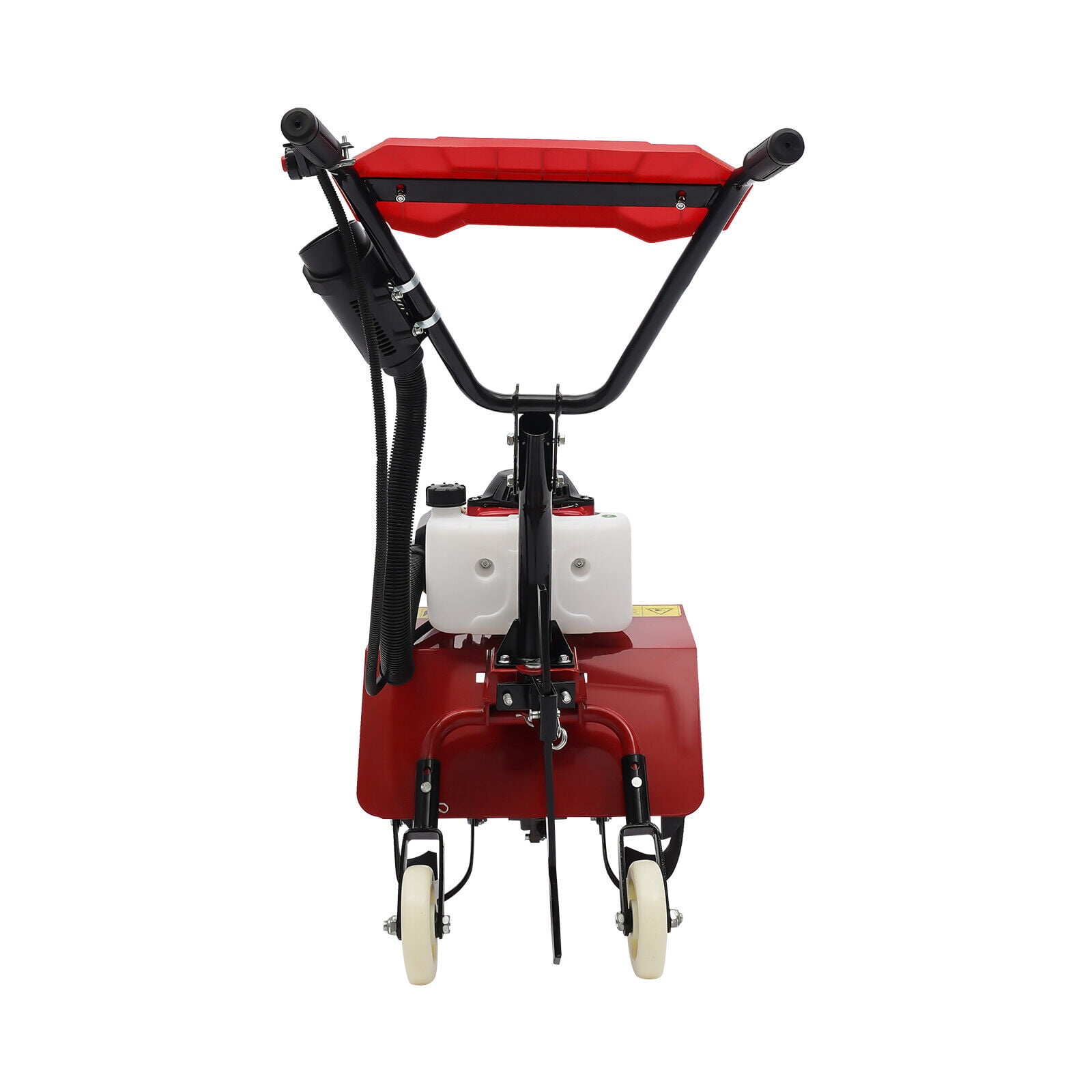 Generic 63cc Gas Powered Tiller Cultivator, Heavy-Duty Garden Soil Rototiller (Red, 13.78 in Width) 847gp