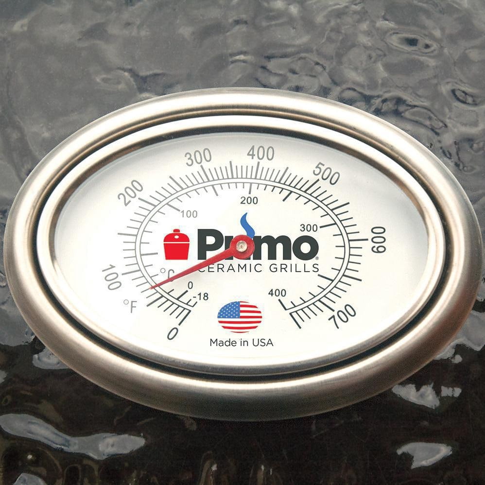 Primo Oval XL 400 Ceramic Kamado Grill with Cradle and Side Shelves (Black, 400 sq in) 3f774