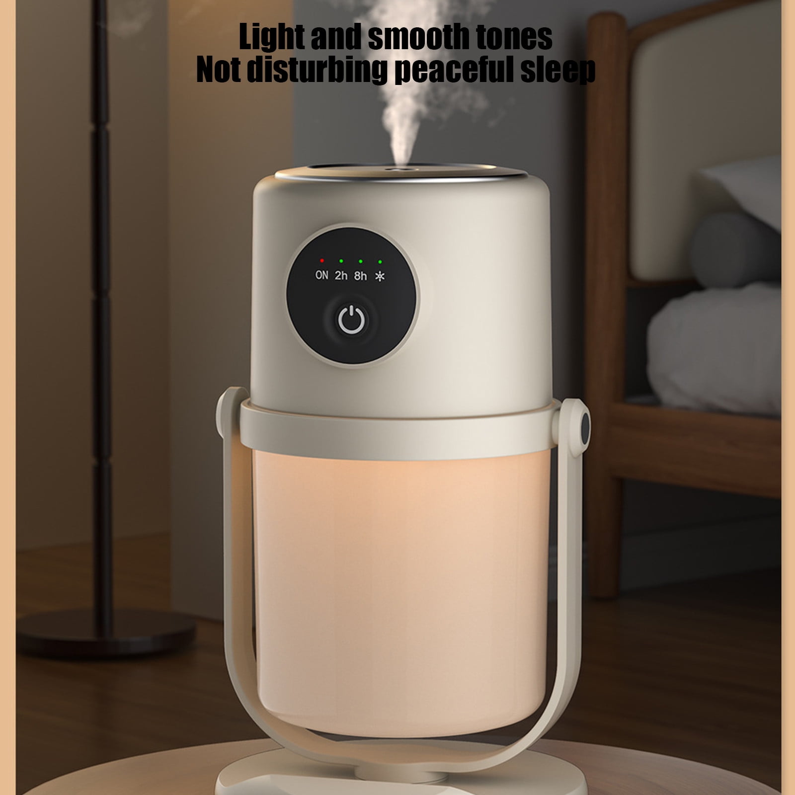 Gcvizuso Cool Mist Humidifier, Essential Oil Diffuser for Bedroom and Office (Beige, 10 fl oz) d2b0r
