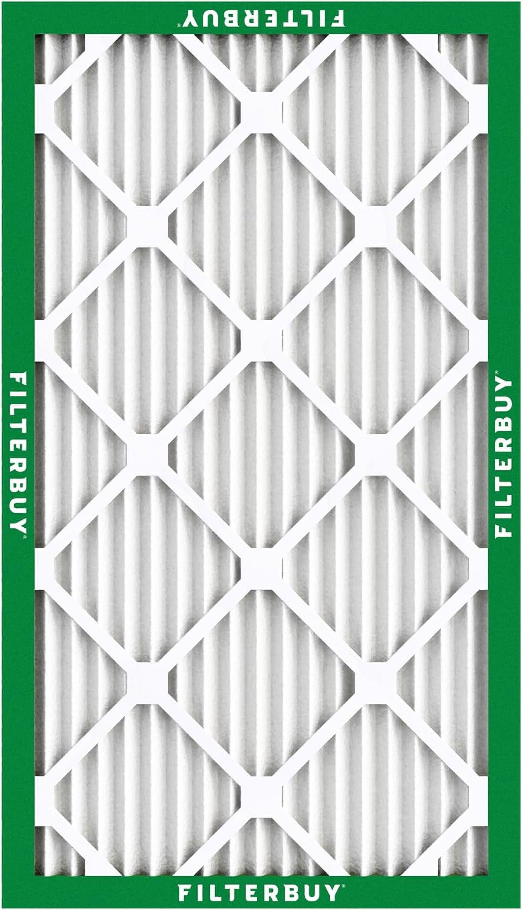 Filterbuy 10x20x1 Air Filter MERV 8 Dust Defense, Pleated HVAC AC Furnace Replacement (4-Pack) 1pv3f