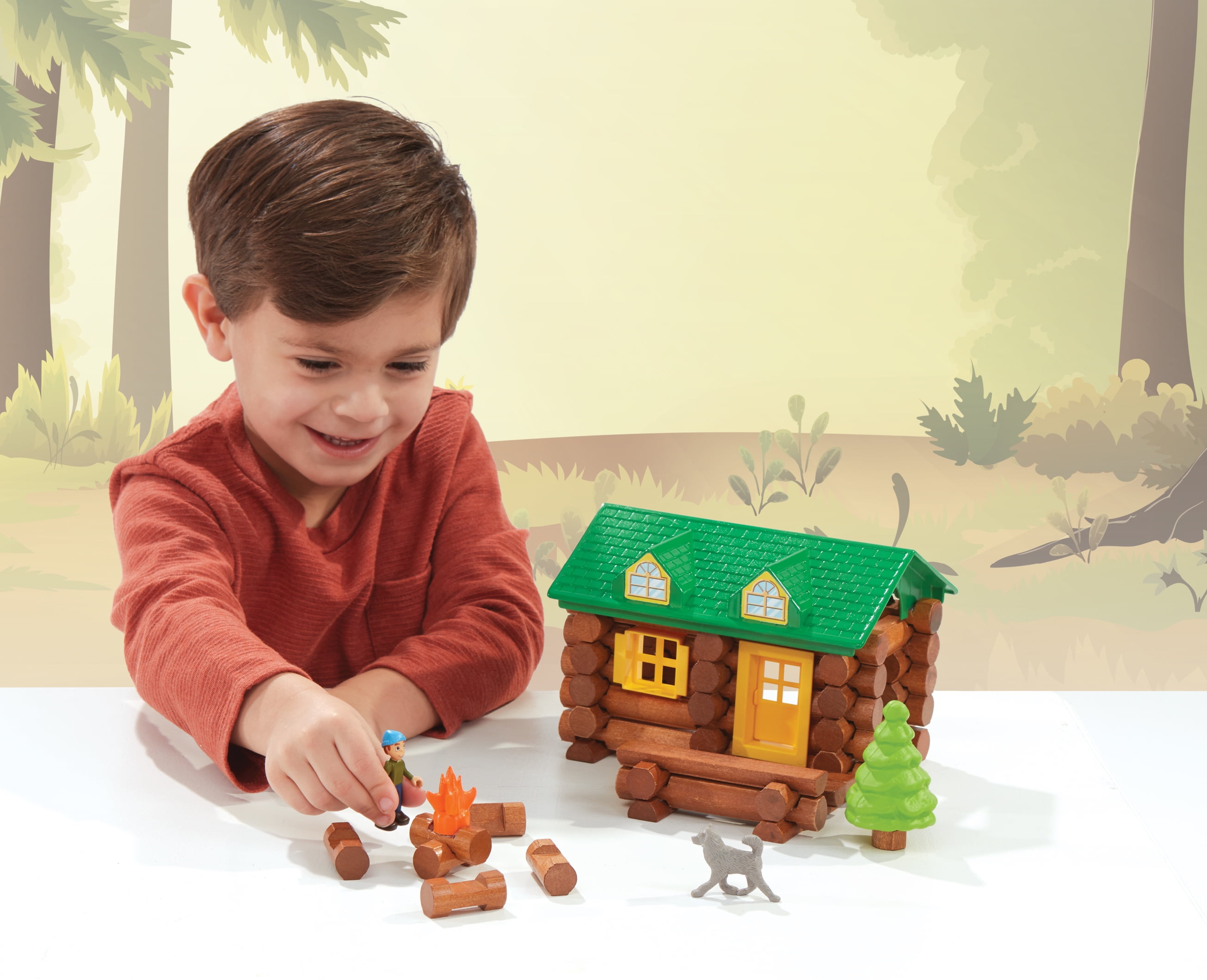 Lincoln Logs On the Trail Building Set, Real Wood Construction Toy (59 Pieces) 9seb4