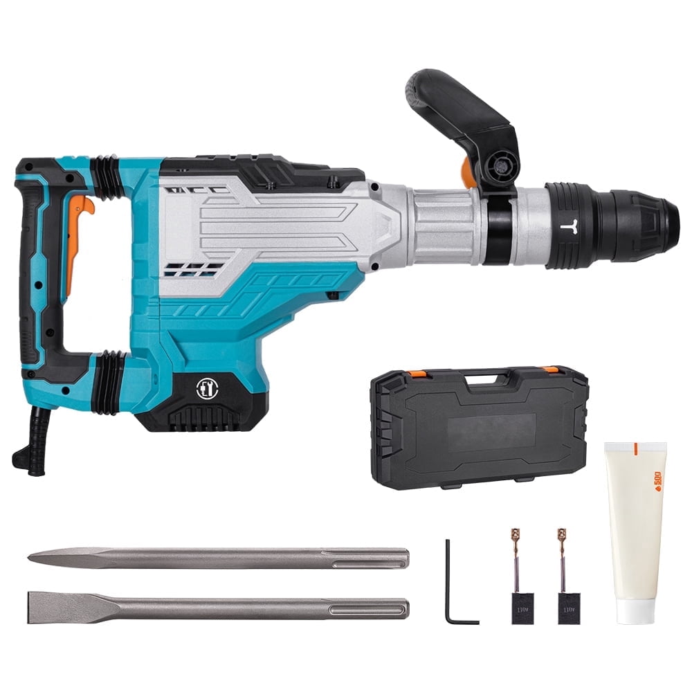BERSERKER 1700W SDS-Max Demolition Jack Hammer, 14-Amp Electric Chipping Hammer with Case (Silver, 25 lb) jcjfn