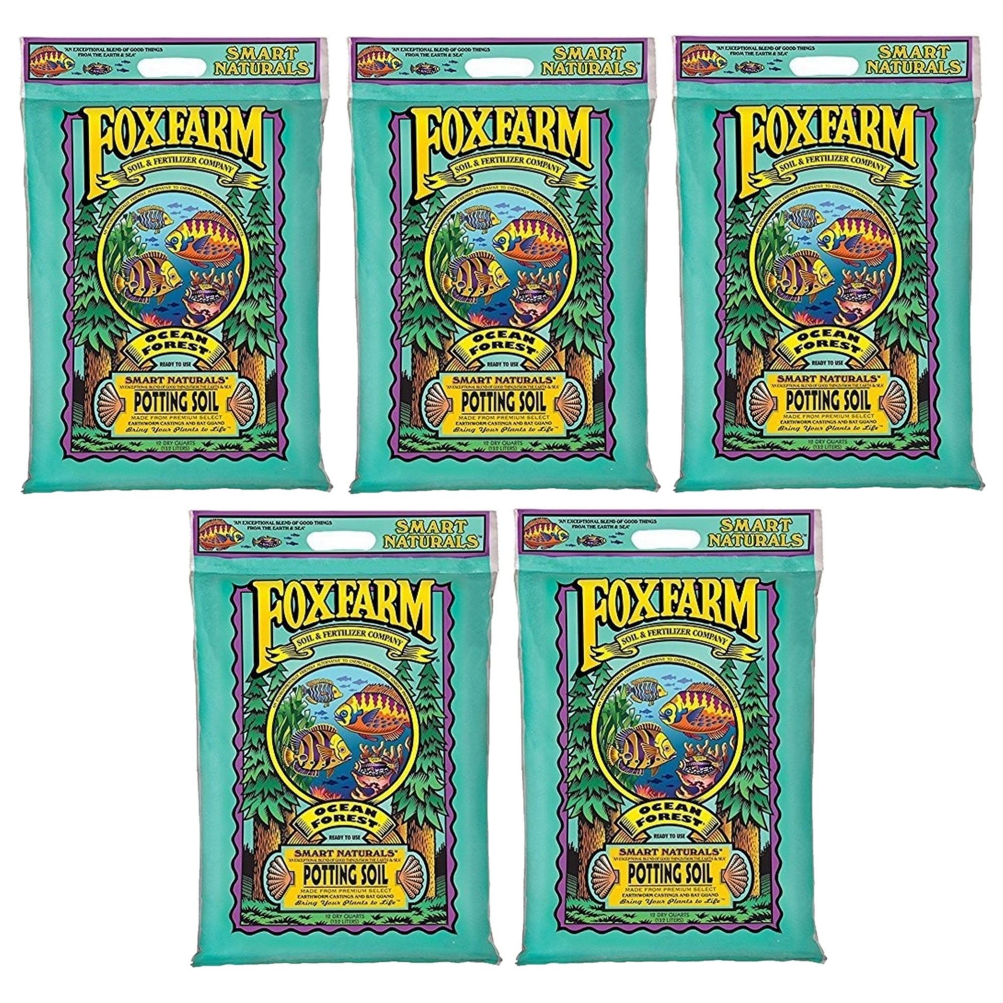 FoxFarm Ocean Forest Potting Soil (Organic, Nutrient-Rich Garden Mix, 12 qt) 7h0ur