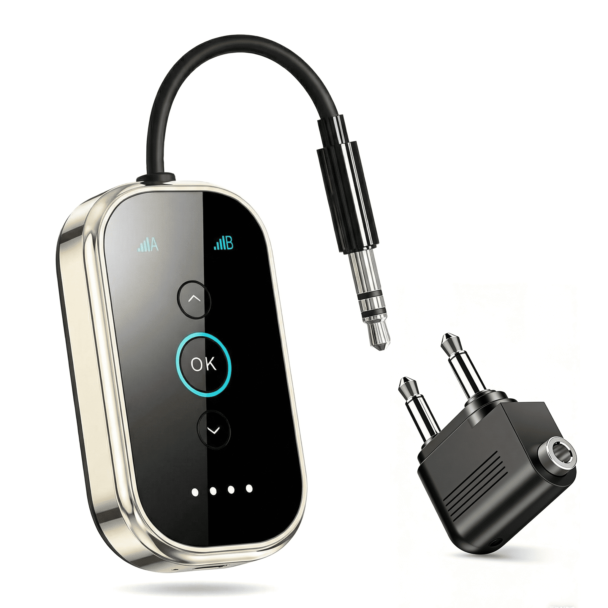Swiifome Bluetooth 5.4 Transmitter Receiver (Dual Link, aptX Adaptive, Aluminum & Ceramic Glass) (1 Unit) r8gkw