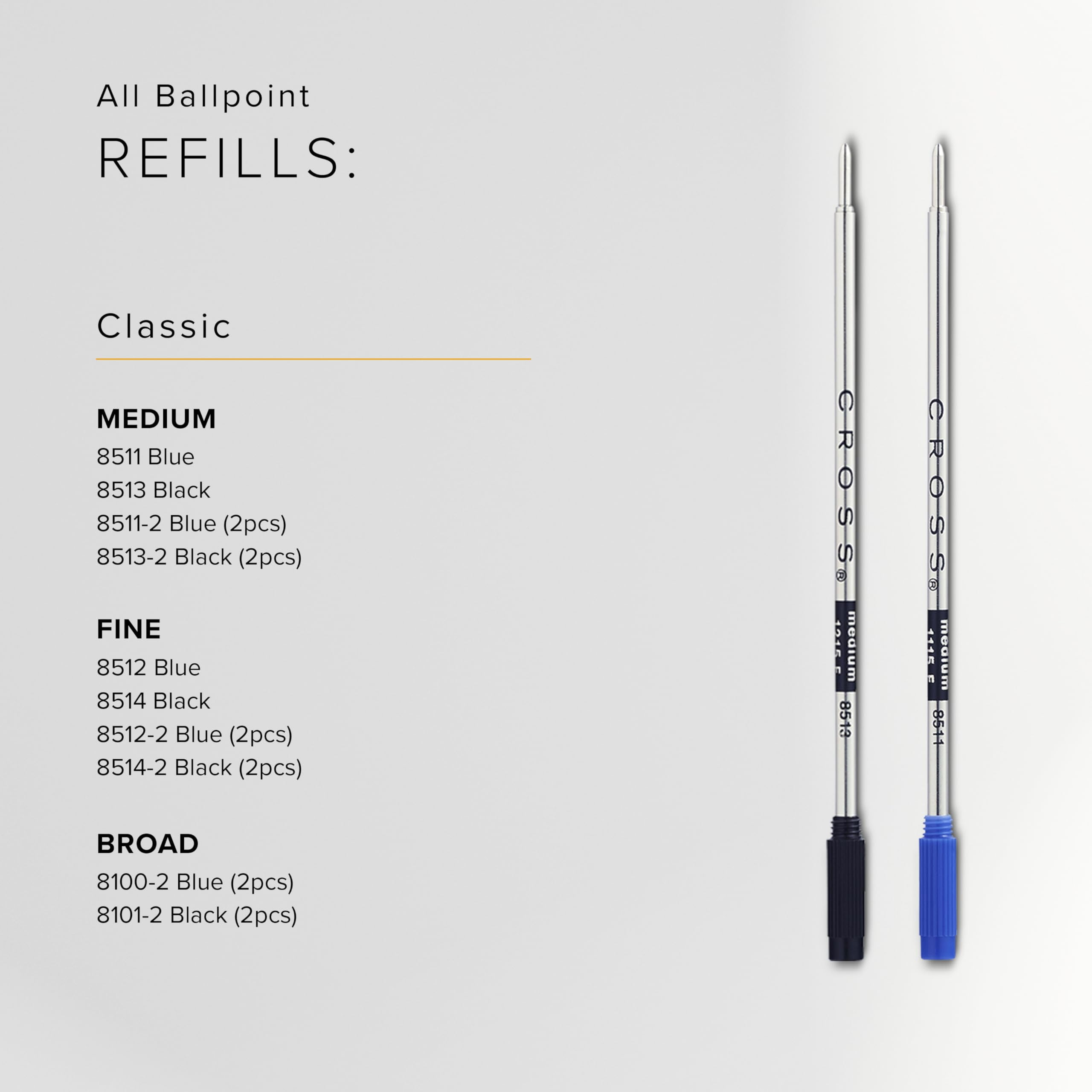 Cross Ballpoint Pen Refill (Black, Medium Point, 1 Pack) eig7k