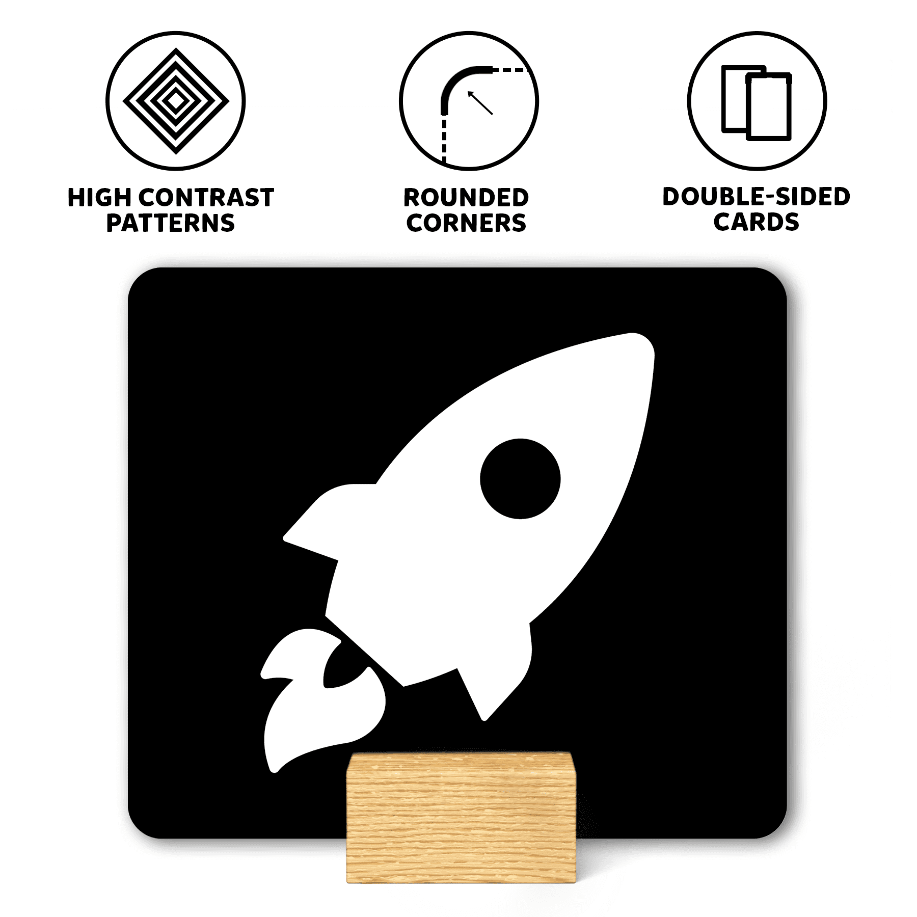 Skillmatics High Contrast Visual Stimulation Flash Cards for Infants (Black and White, 5.1 in x 5.9 in) k6v36