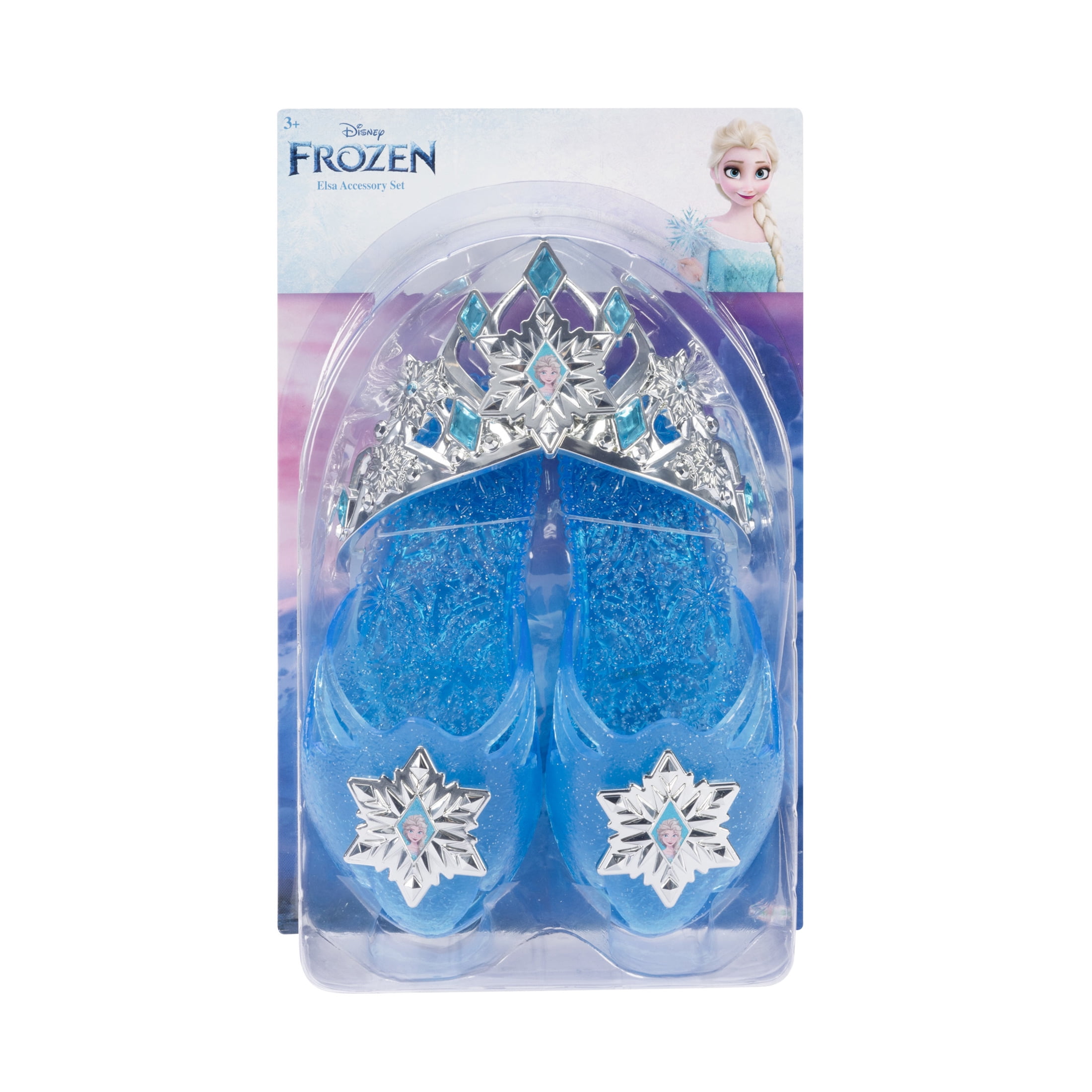 Disney Frozen Elsa Tiara and Shoe Accessory Dress-Up Set (Blue, US Shoe Size 9-13) gso7r