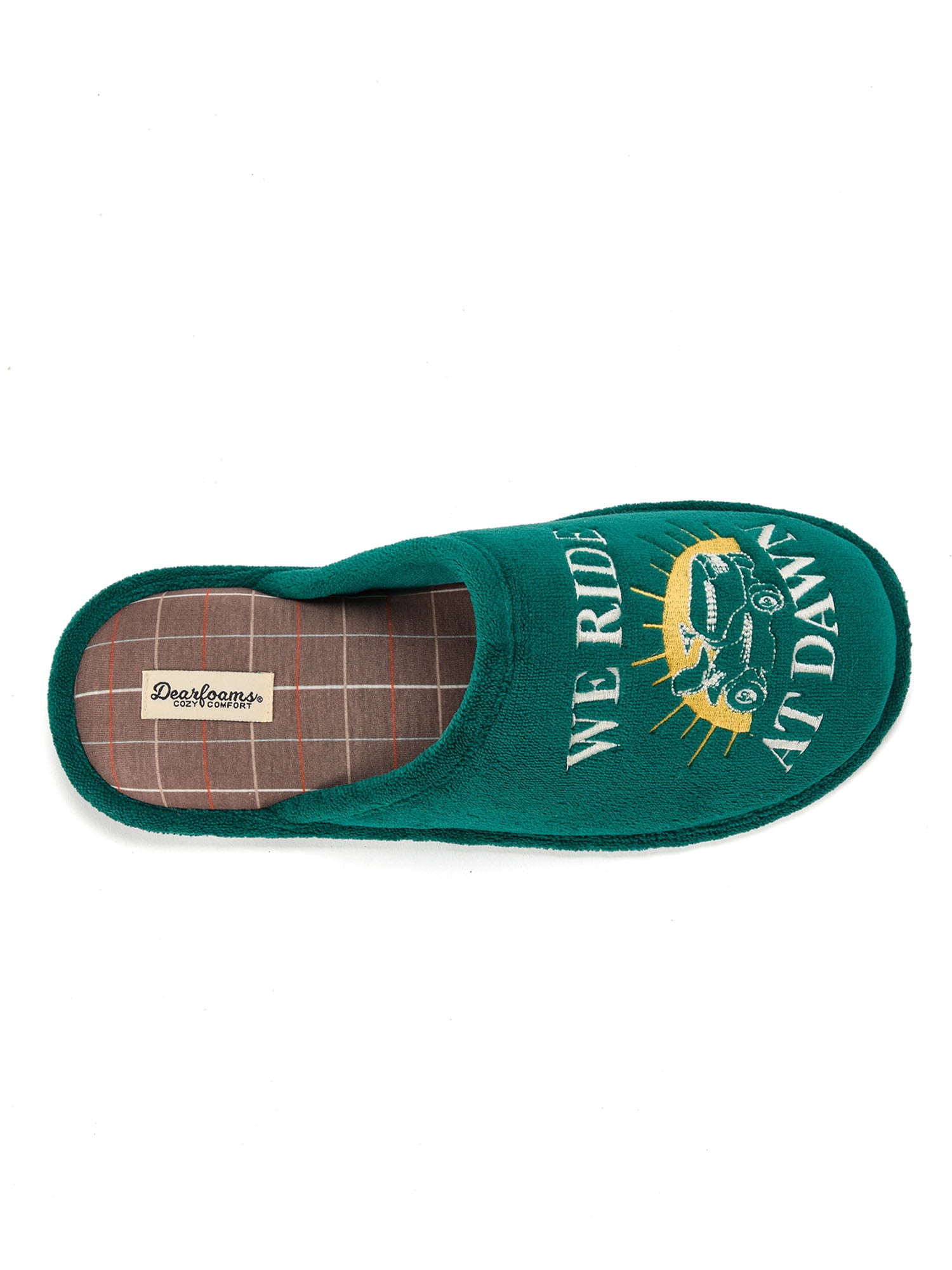 Dearfoams Cozy Comfort Scuff Slippers (Green, Men's Size 10) 9uj5z