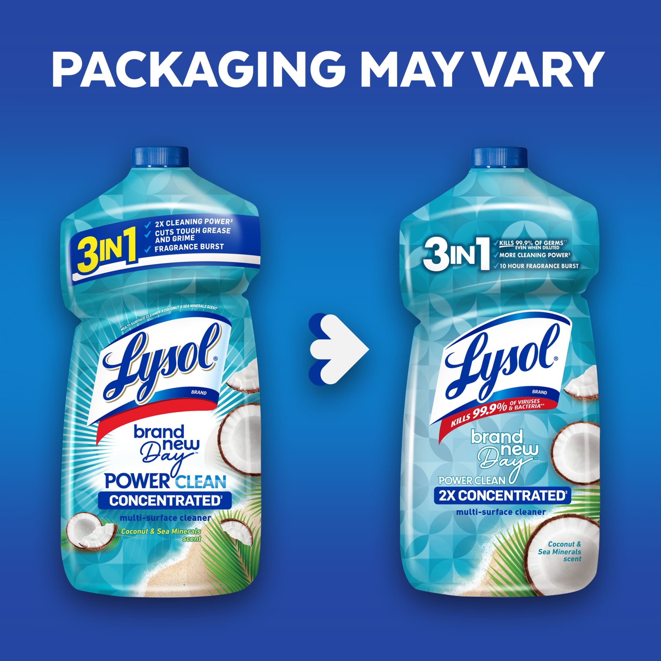 Lysol Multi-Surface Disinfectant Cleaner, Concentrated Floor and Kitchen Solution (Coconut & Sea Minerals, 9 Pack, 28 fl oz) oa3ku