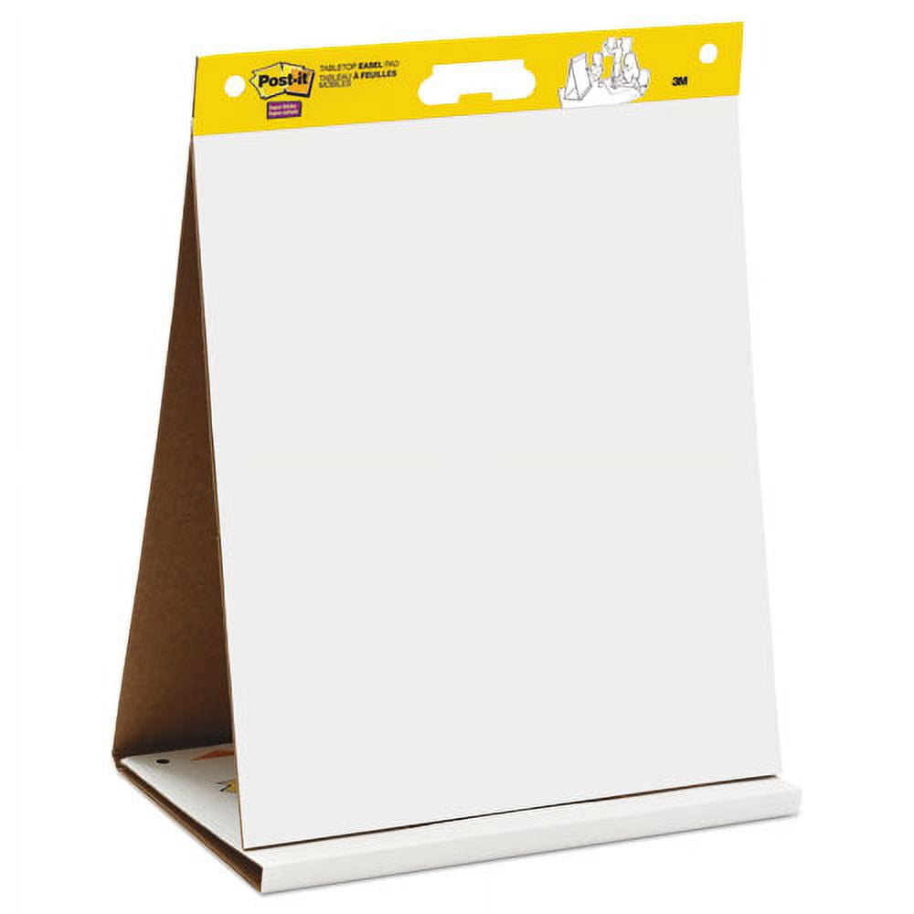 Post-it Self-Stick Tabletop Easel Pad, Unruled, Bleed-Resistant White Sheets (20 in x 23 in, 5 Pack) nu2gb