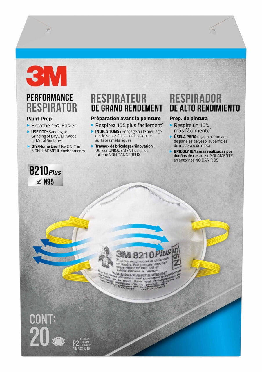 3M Performance N95 Disposable Respirator Mask (White, 20/pack) y0gtn