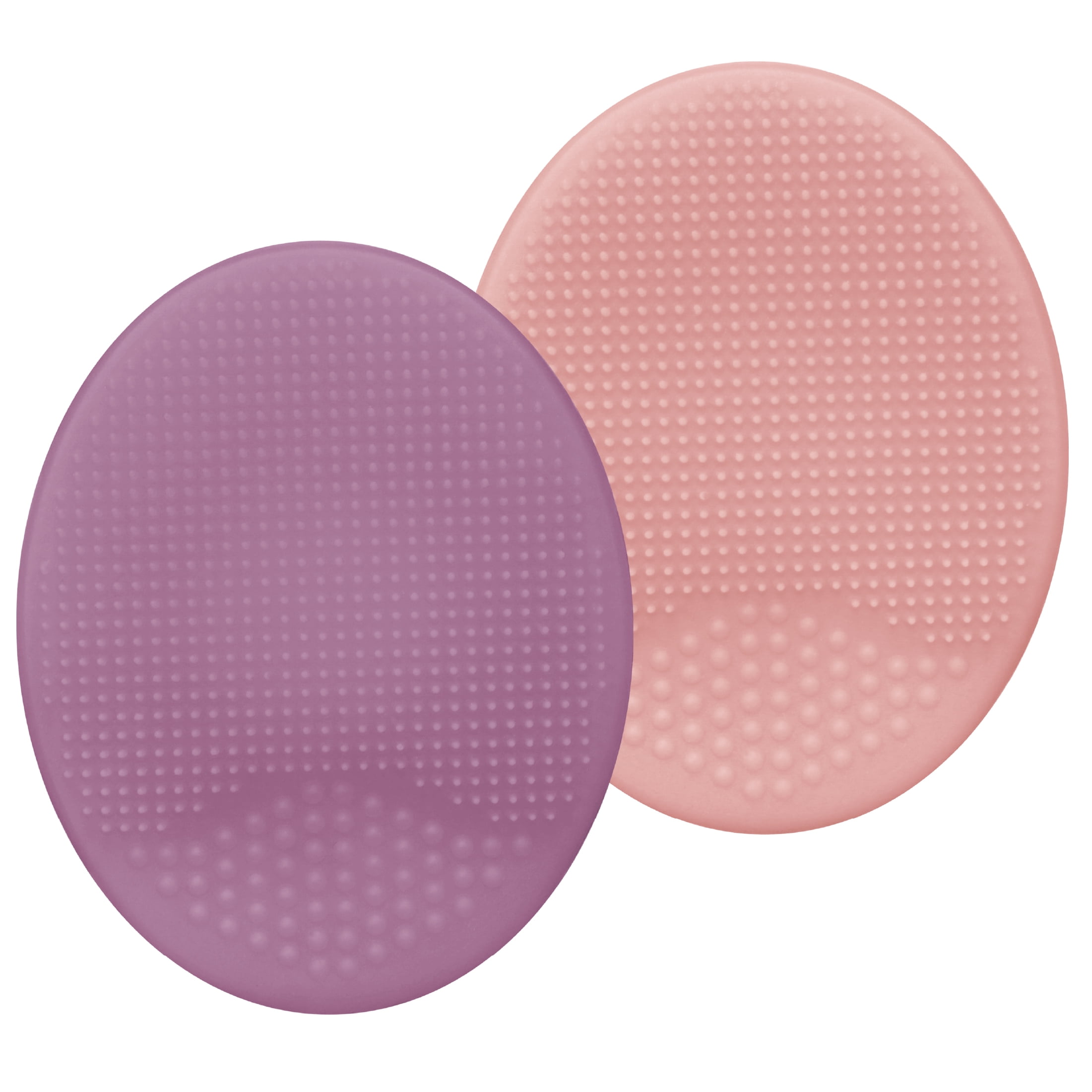 S&T INC. Lil' Scrubbies Facial Cleaning Pads, Silicone Exfoliating Face Scrubber (2 Count, 2 in x 2.5 in) ltehr