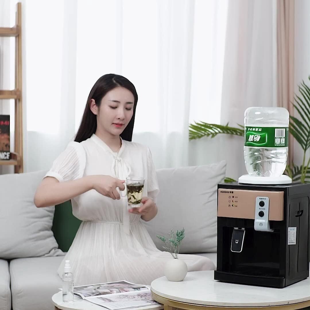 Generic Top Loading Countertop Water Dispenser with Hot and Cold Temperature Settings (Black, 1.2 to 5 Gallon Capacity) kk2rt