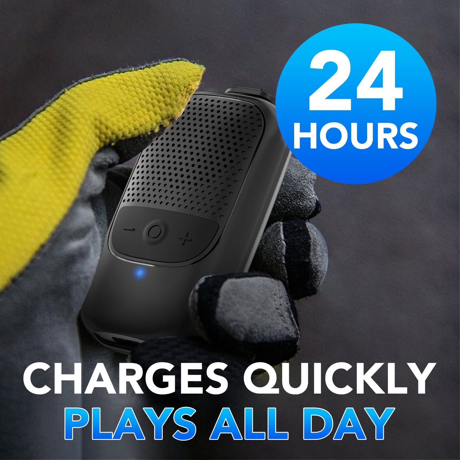 CASCHO Wearable Bluetooth Speaker Clip-On Wireless Mini Speaker (Black, 1.87 oz) e52mq